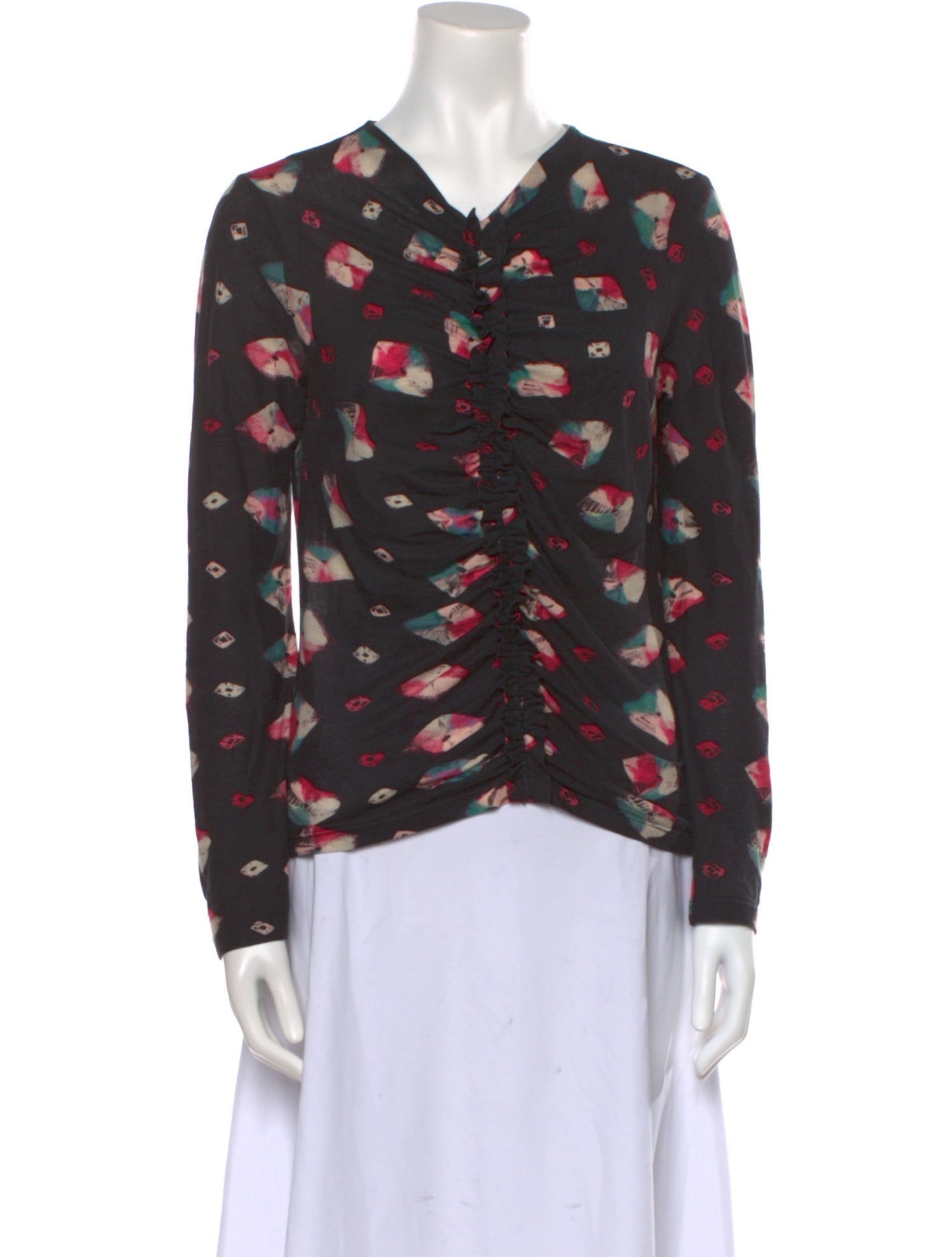 Ulla Johnson Printed V-Neck Blouse