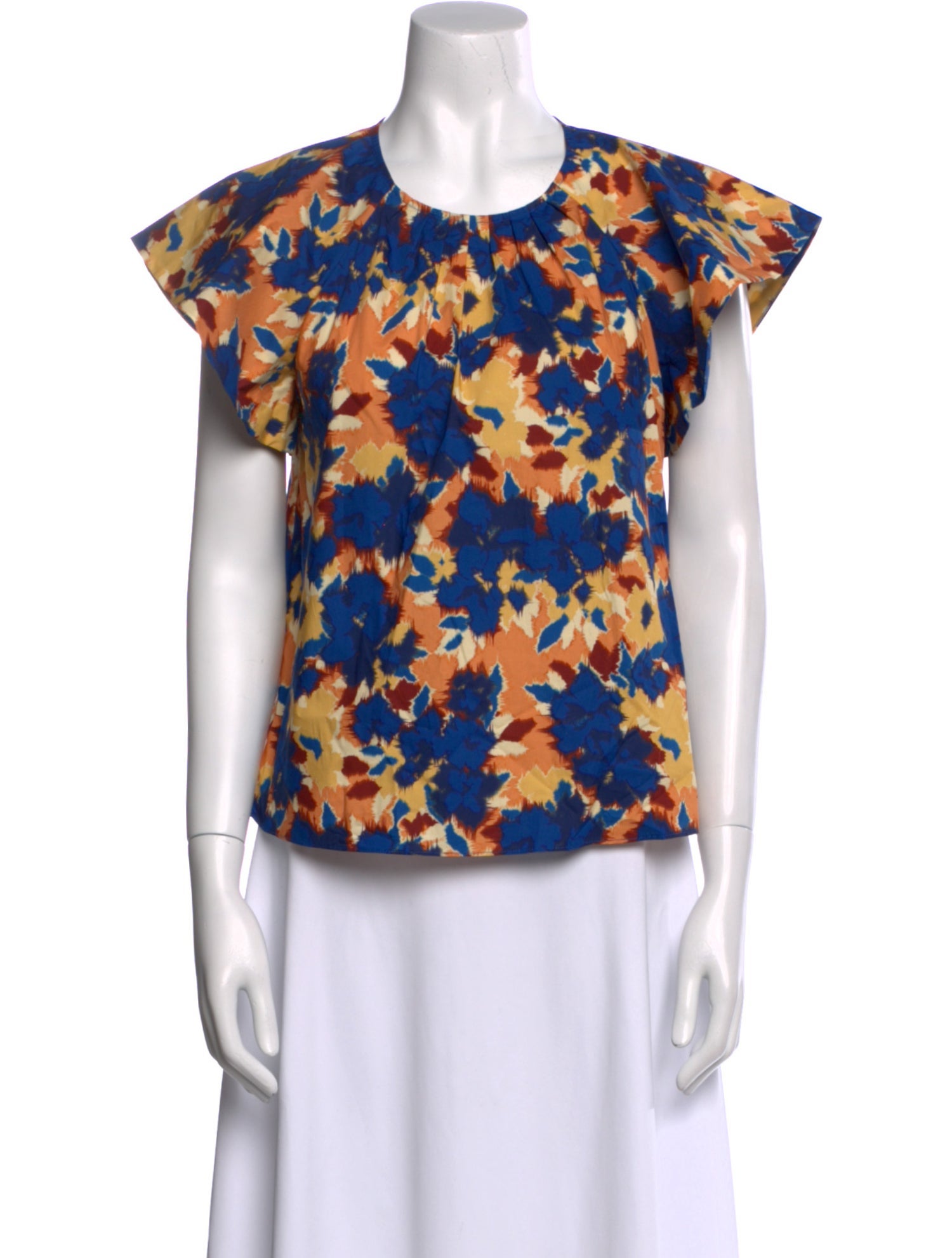 Ulla Johnson Floral Print Crew Neck Blouse w/ Tags