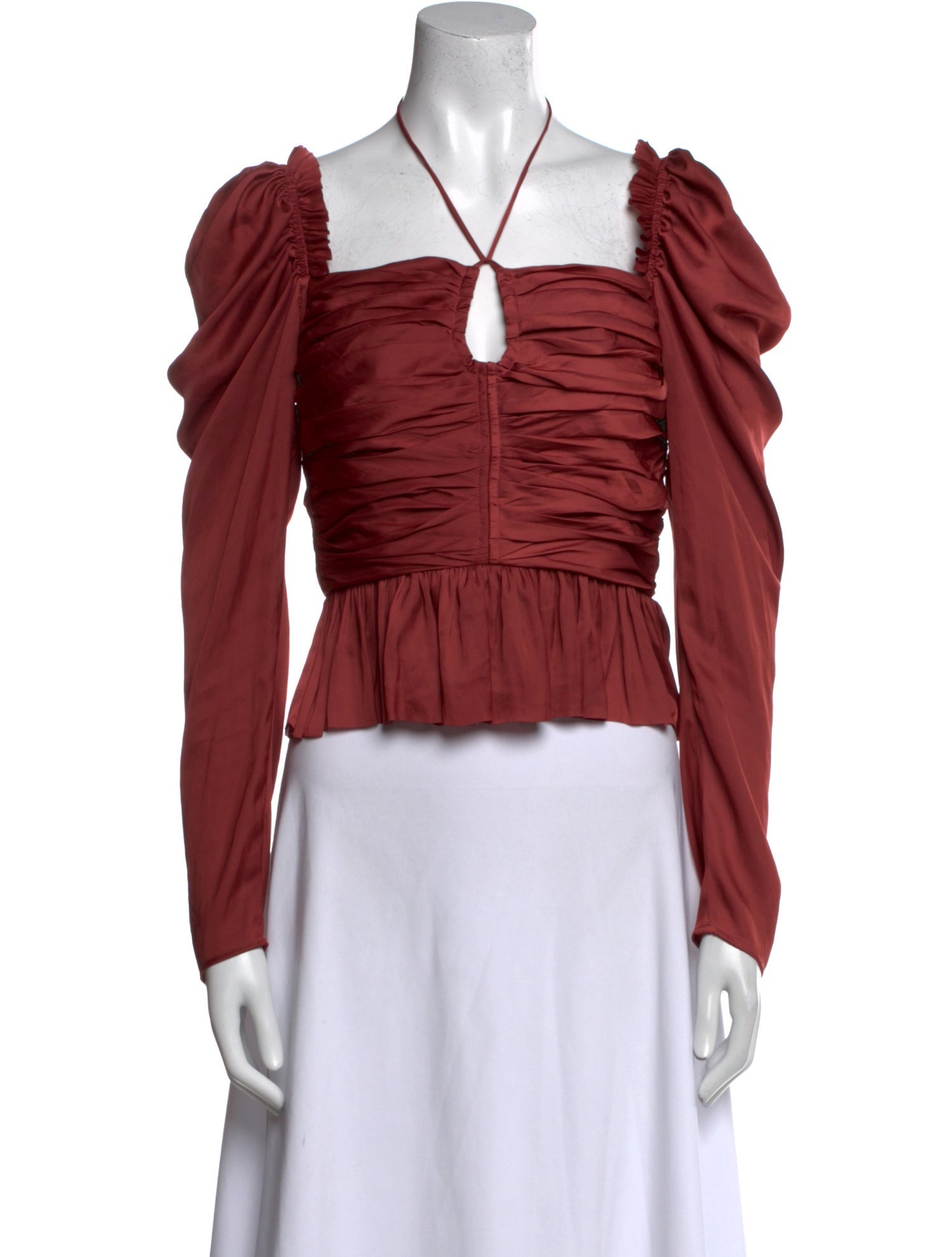 Ulla Johnson V-Neck Long Sleeve Crop Top