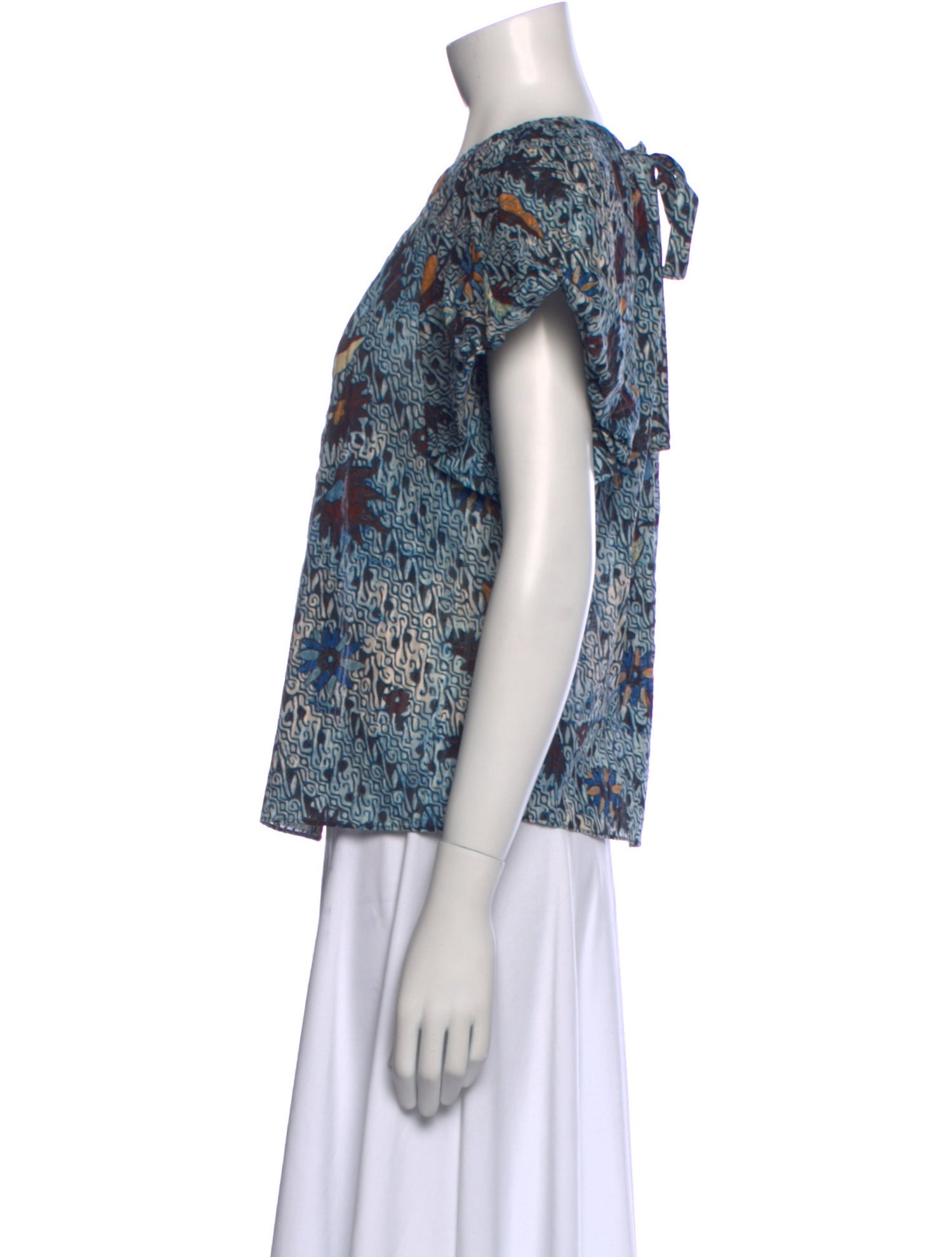 Ulla Johnson Printed Crew Neck Blouse