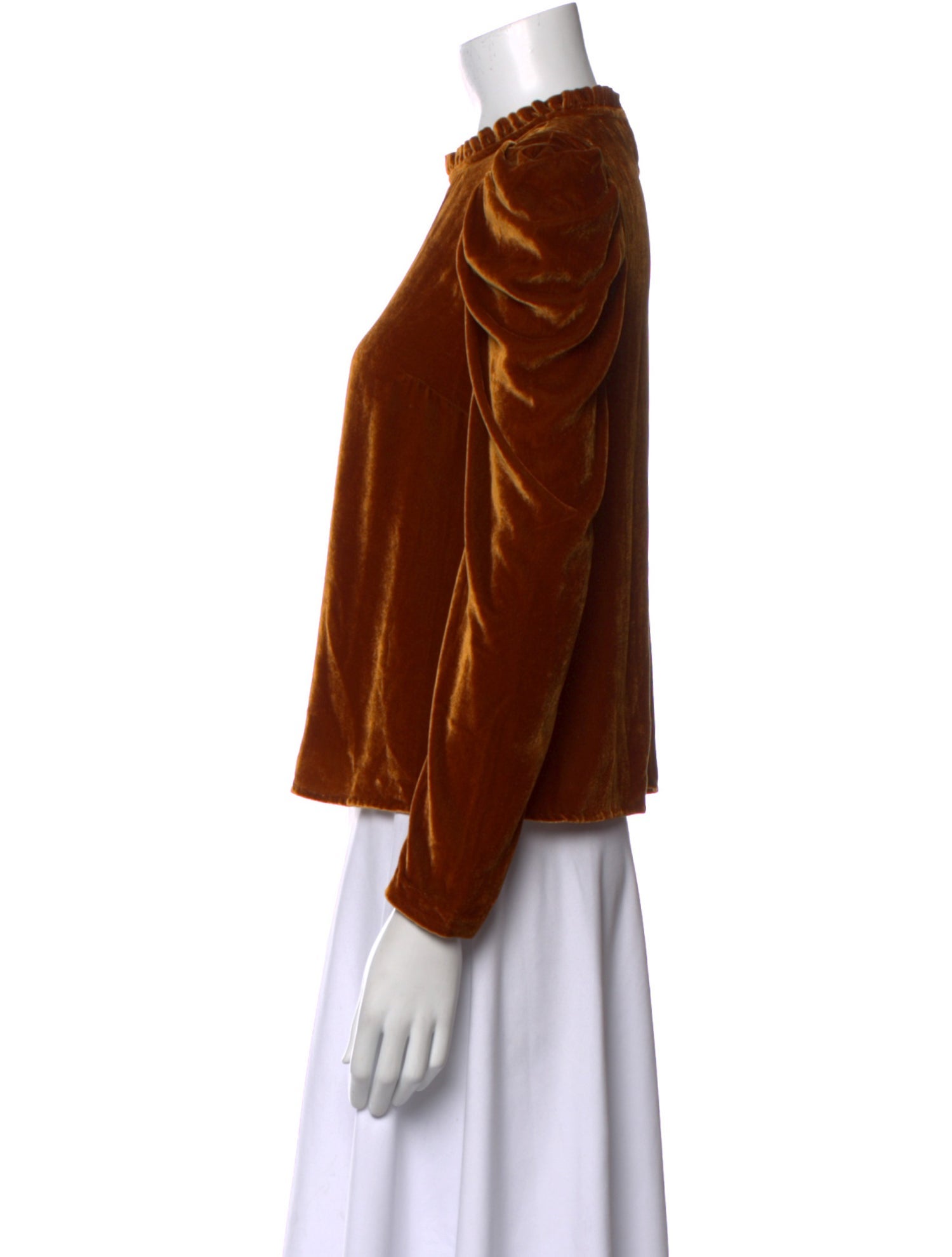 Ulla Johnson Mock Neck Long Sleeve Blouse