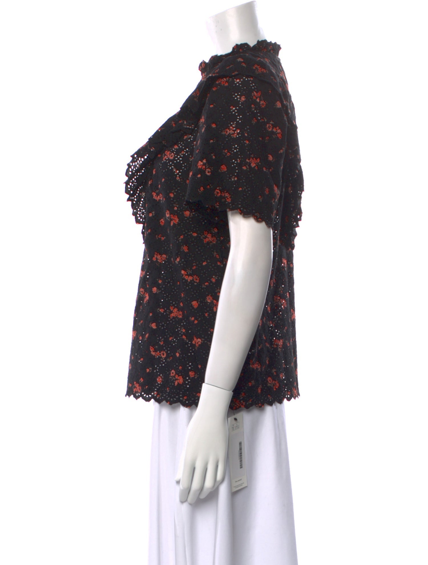 Ulla Johnson Floral Print Mock Neck Blouse