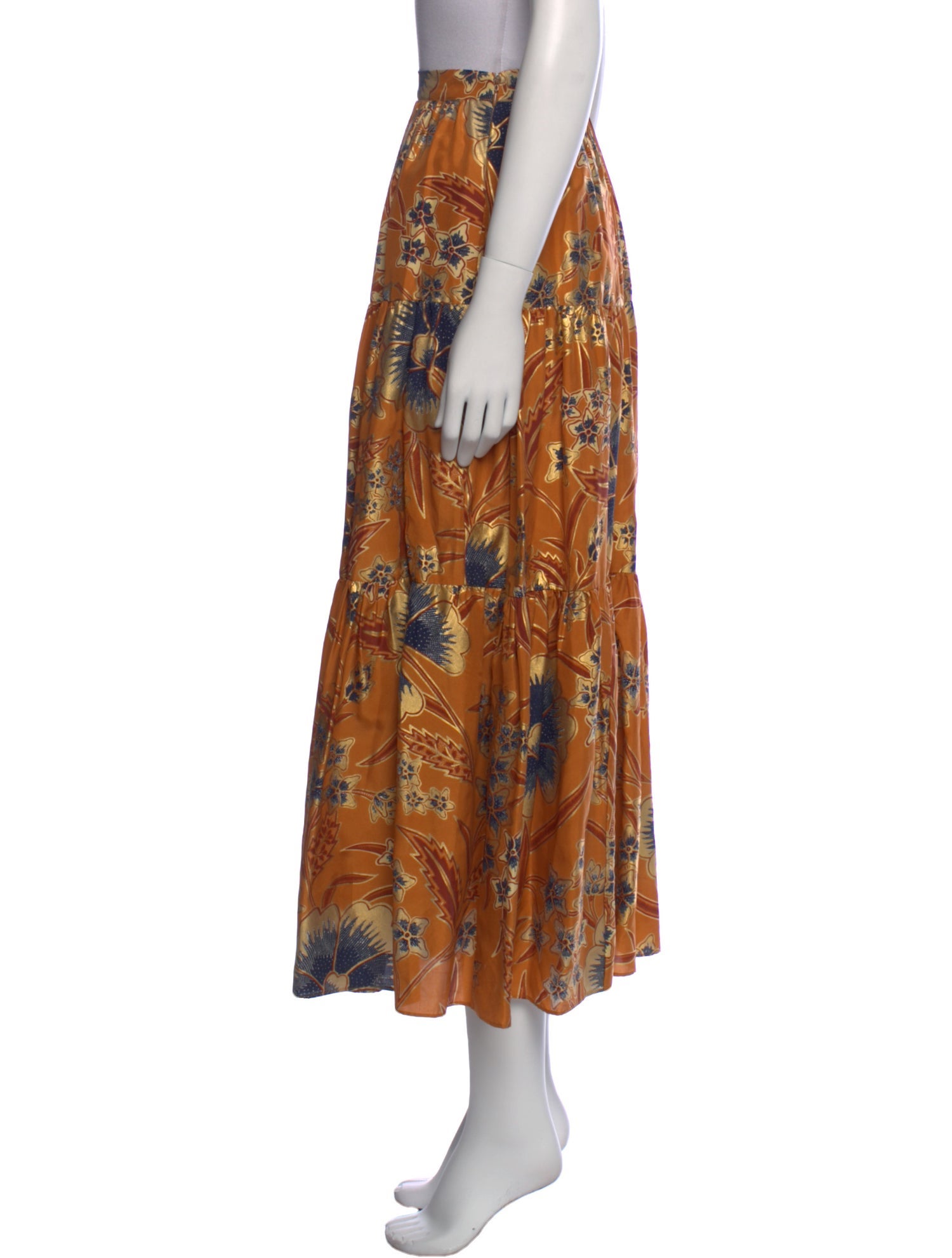 Ulla Johnson Silk Midi Length Skirt