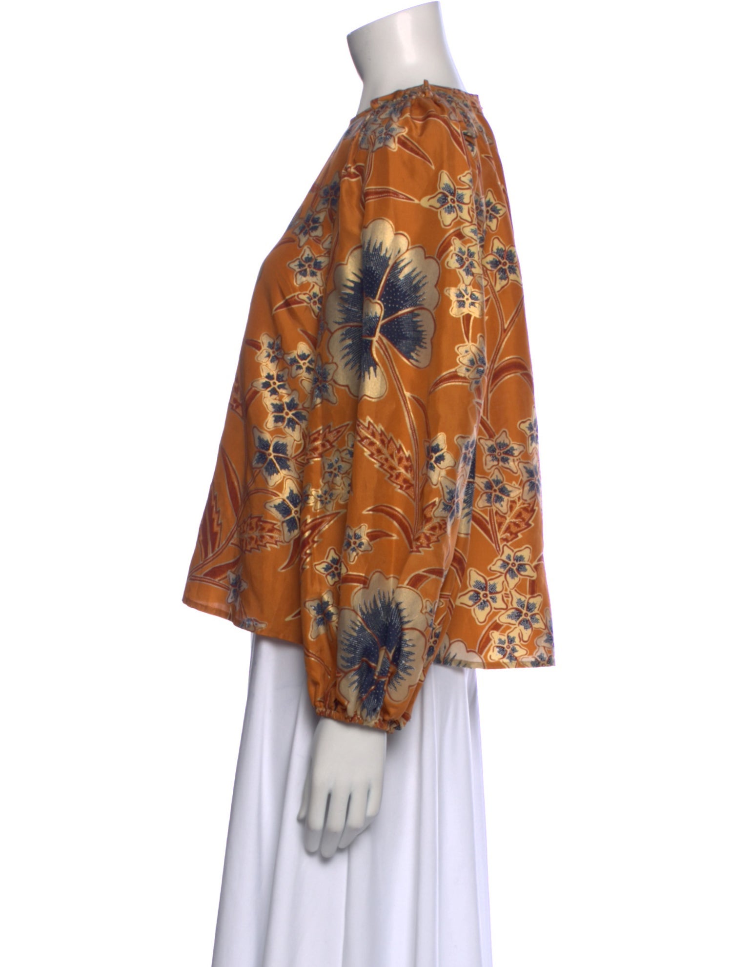 Ulla Johnson Silk Floral Print Blouse