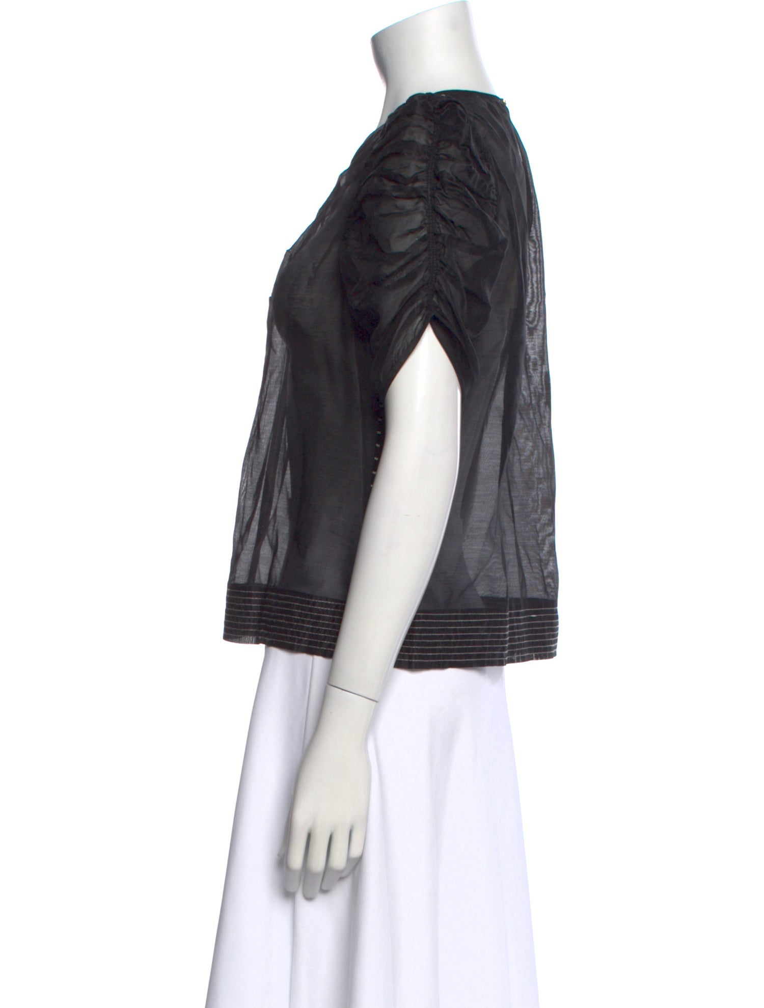 Ulla Johnson V-Neck Short Sleeve Blouse