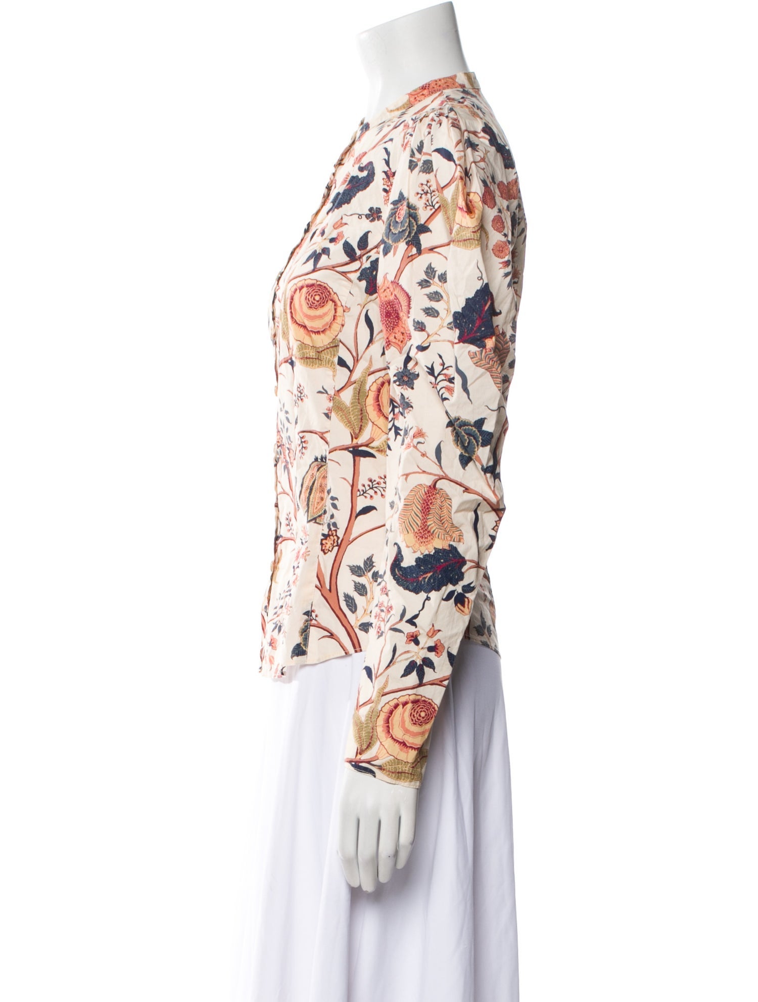 Ulla Johnson Floral Print Crew Neck Blouse