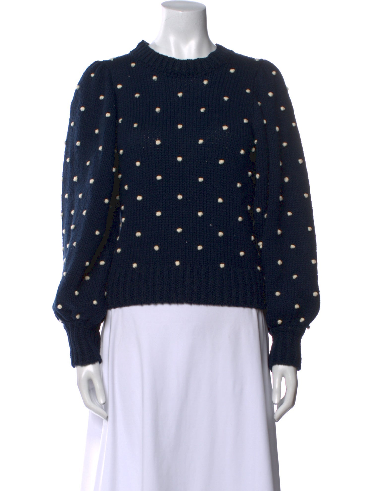 Ulla Johnson Polka Dot Print Crew Neck Sweatshirt