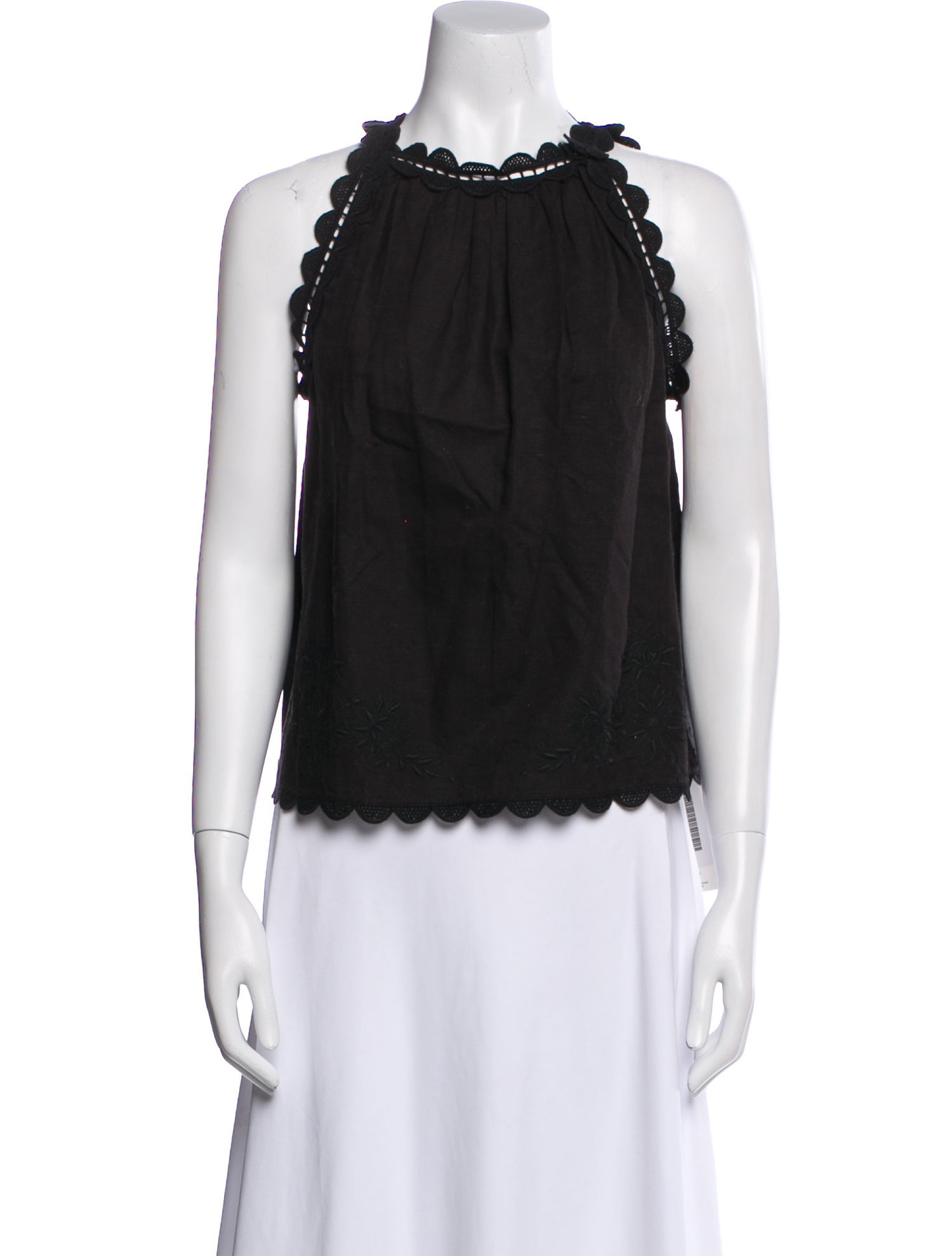 Ulla Johnson Linen Crew Neck Blouse