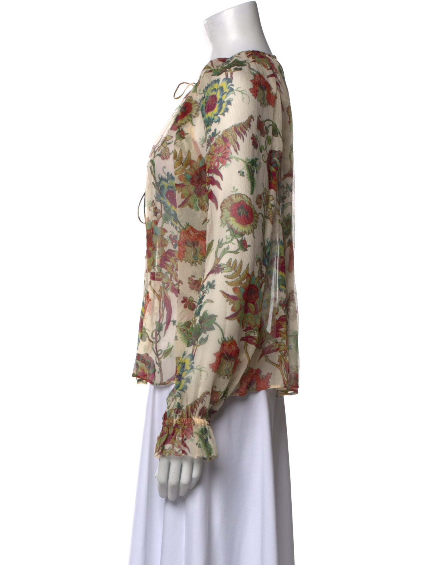 Ulla Johnson Silk Floral Print Blouse