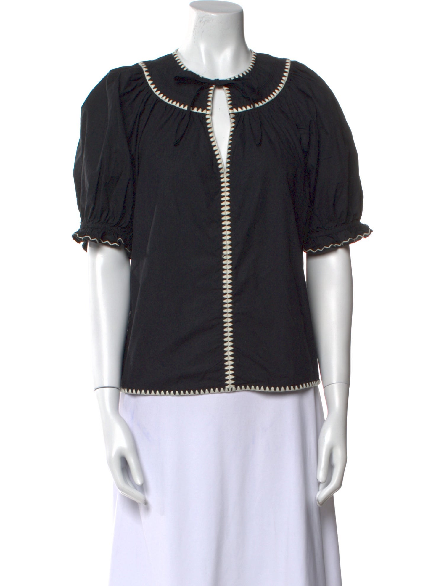 Ulla Johnson Crew Neck Short Sleeve Blouse