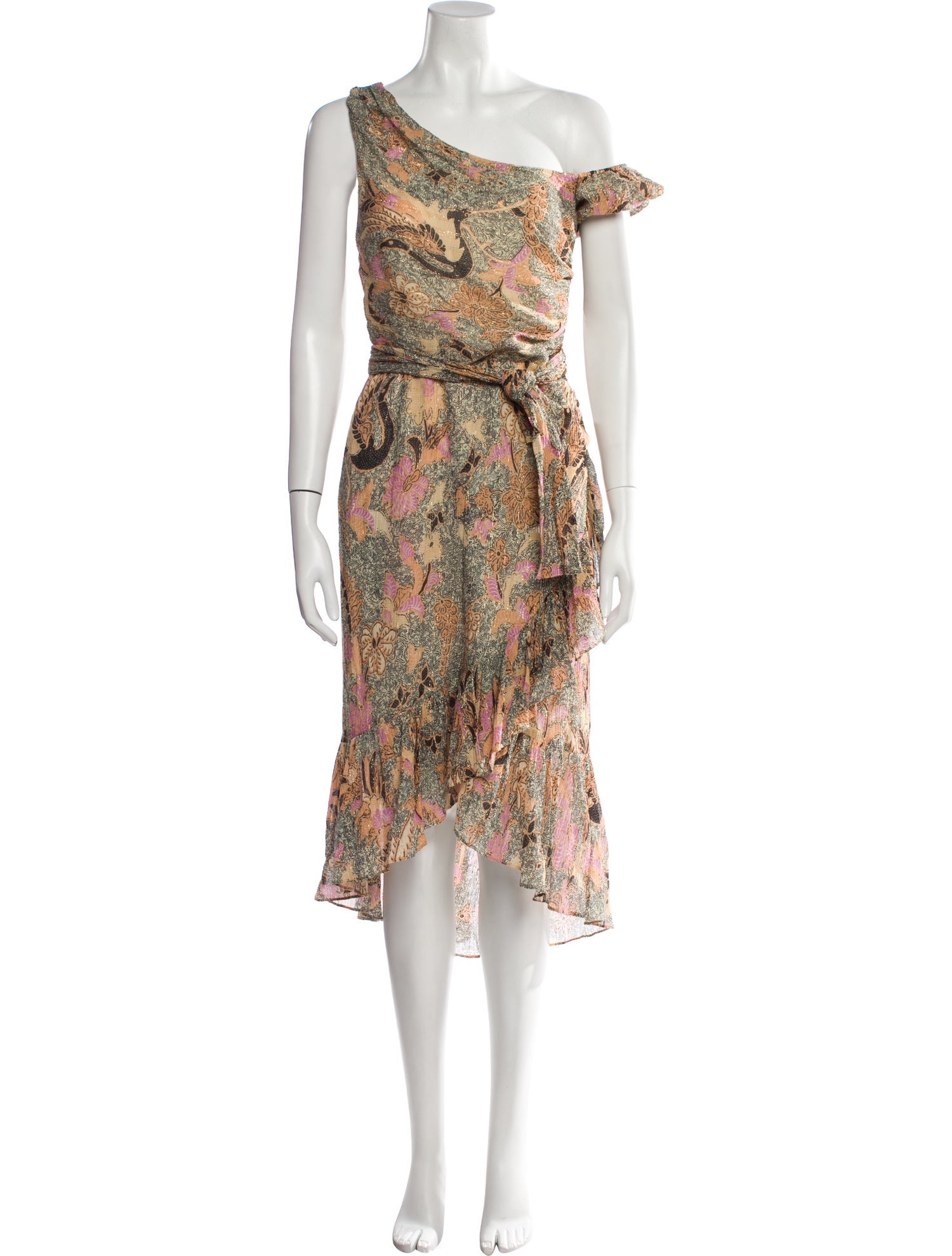 Ulla Johnson Floral Print Midi Length Dress