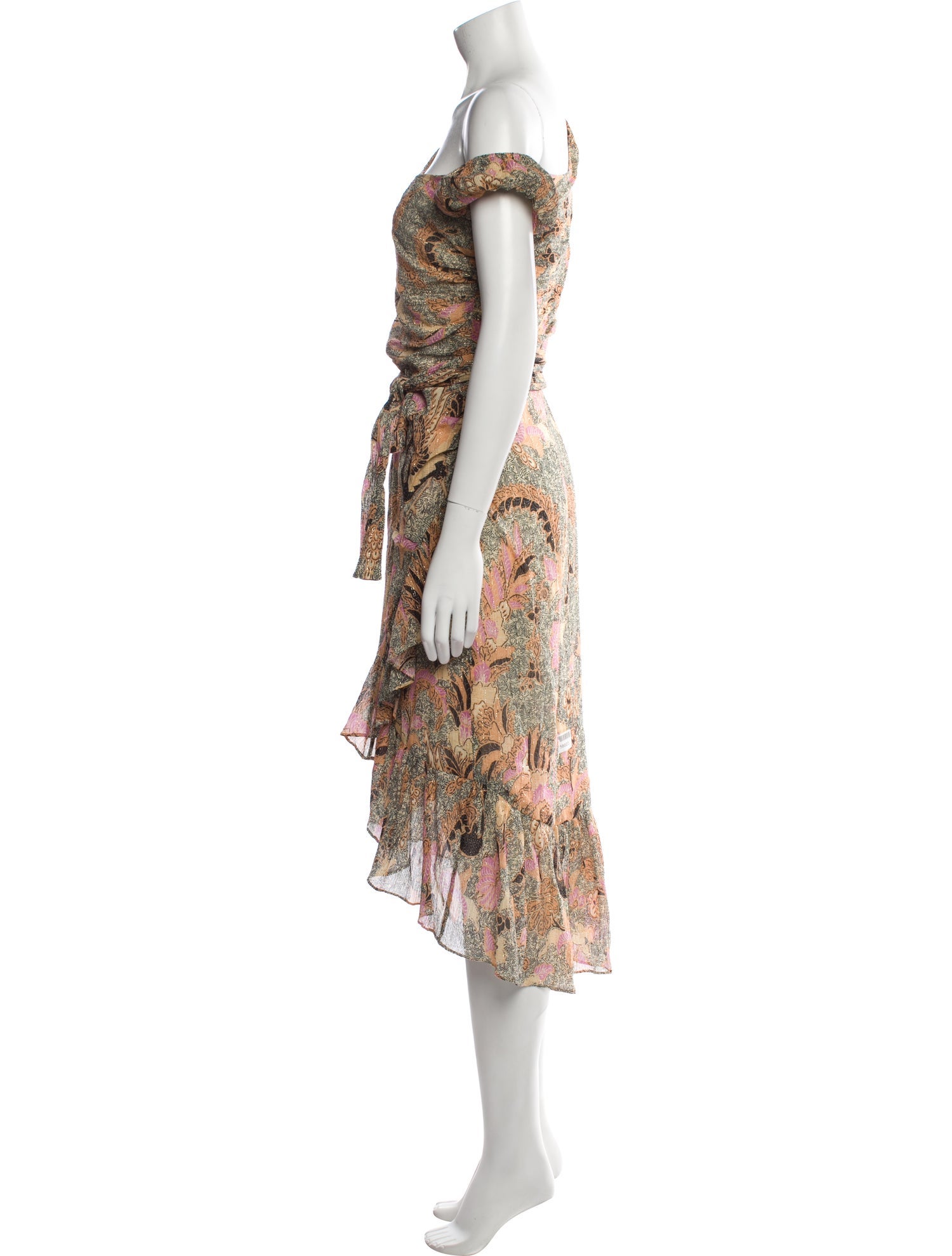 Ulla Johnson Floral Print Midi Length Dress
