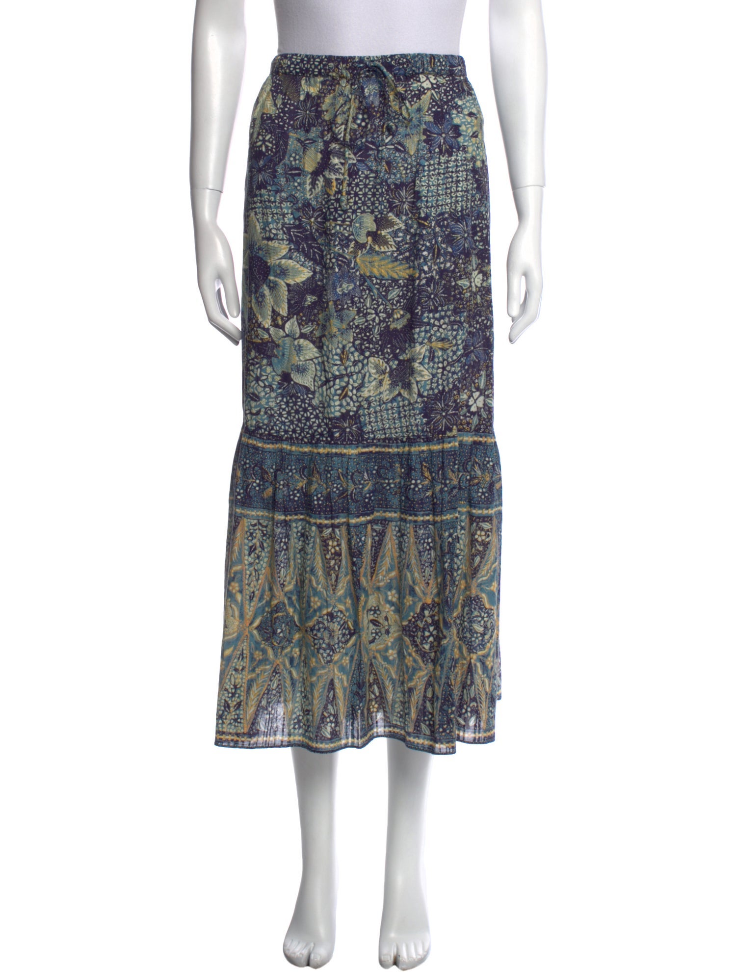 Ulla Johnson Paisley Print Midi Length Skirt