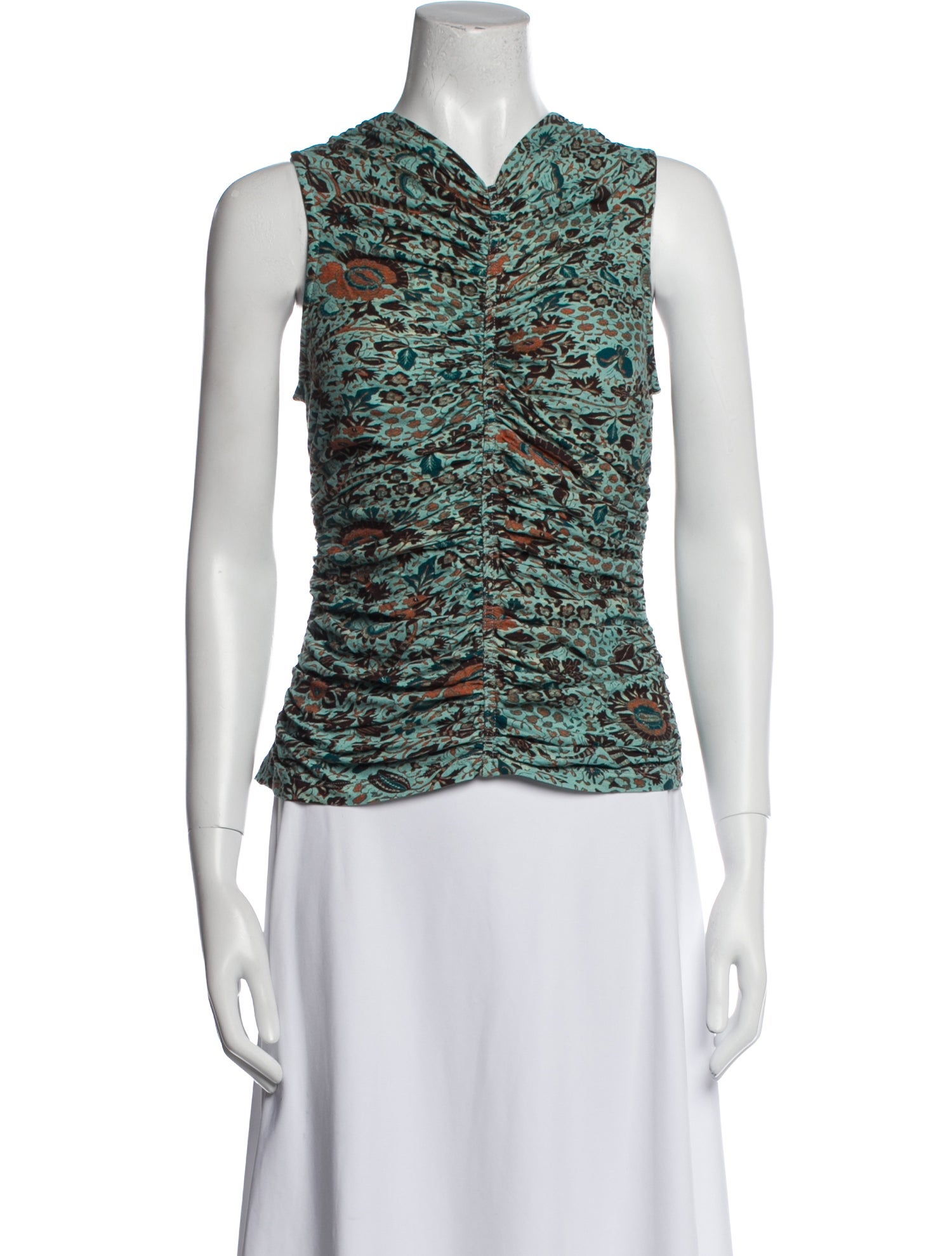 Ulla Johnson Printed Cowl Neck Top