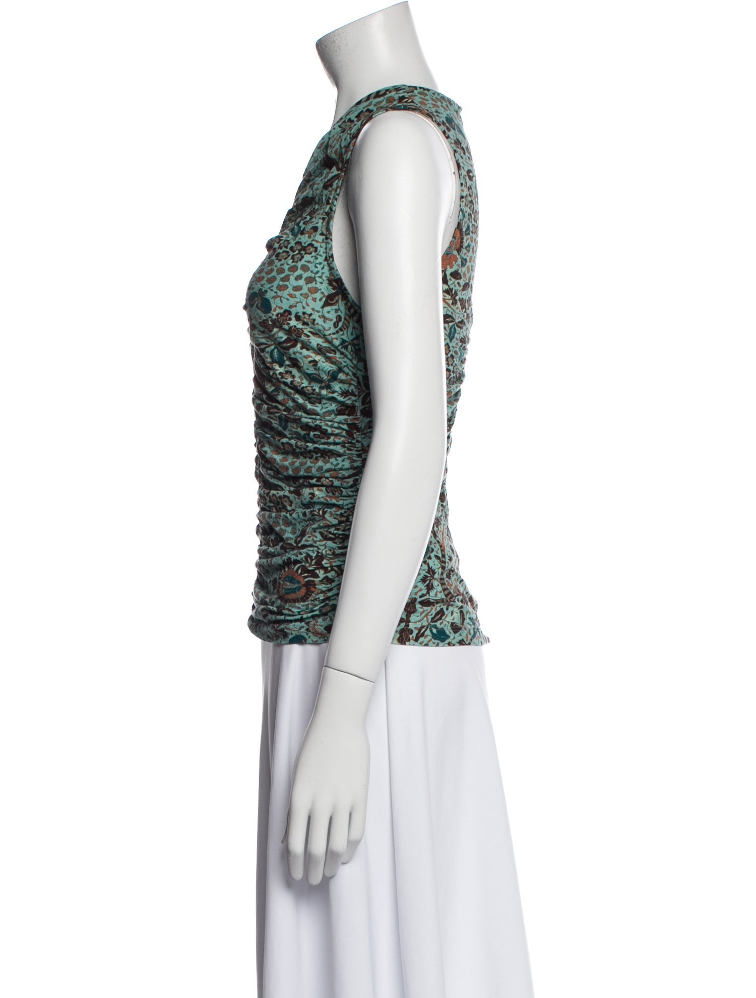 Ulla Johnson Printed Cowl Neck Top