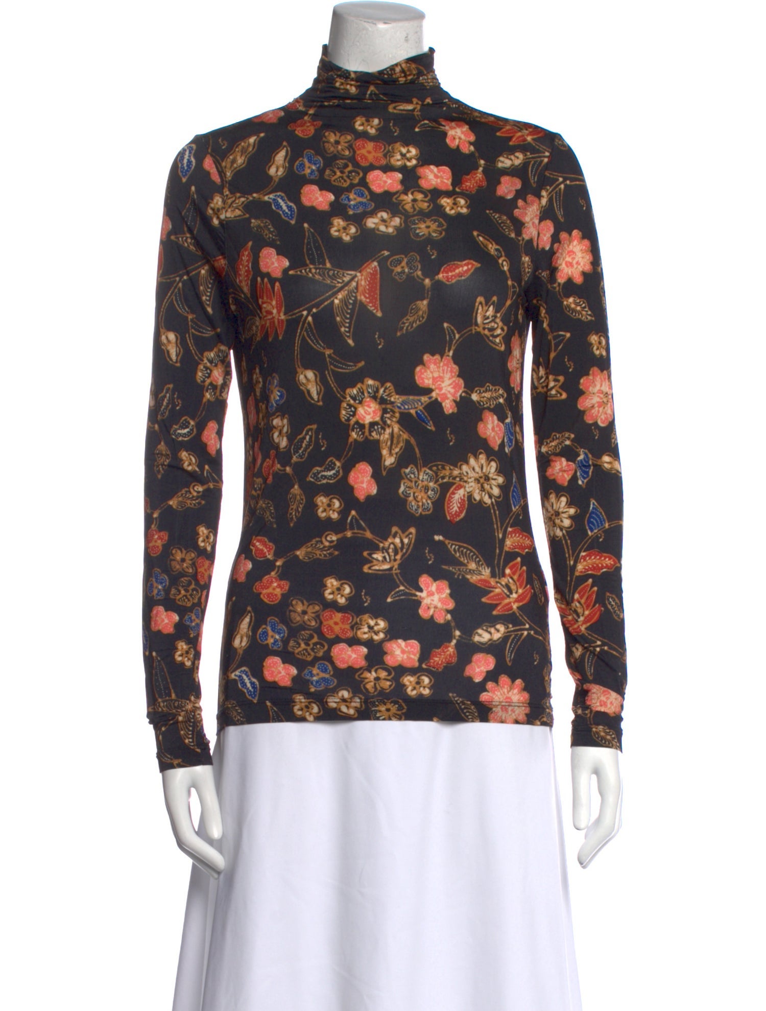 Ulla Johnson Floral Print Turtleneck Top