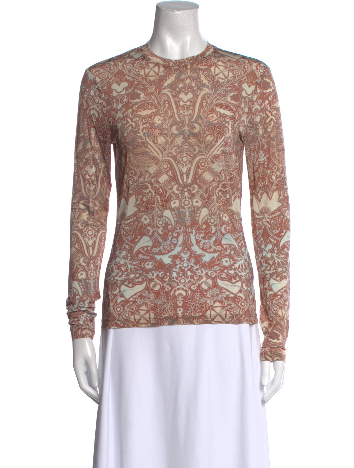 Ulla Johnson Printed Crew Neck Top