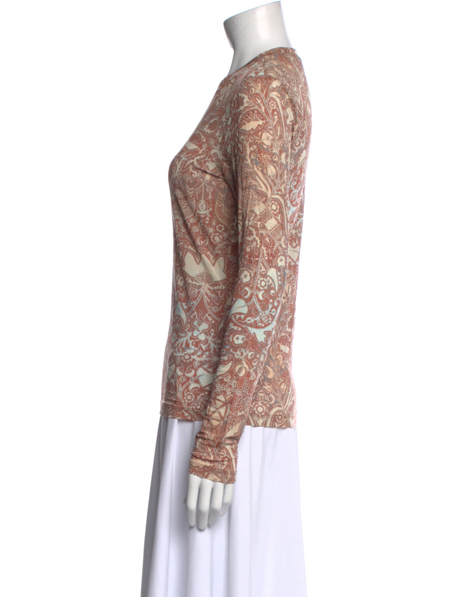 Ulla Johnson Printed Crew Neck Top