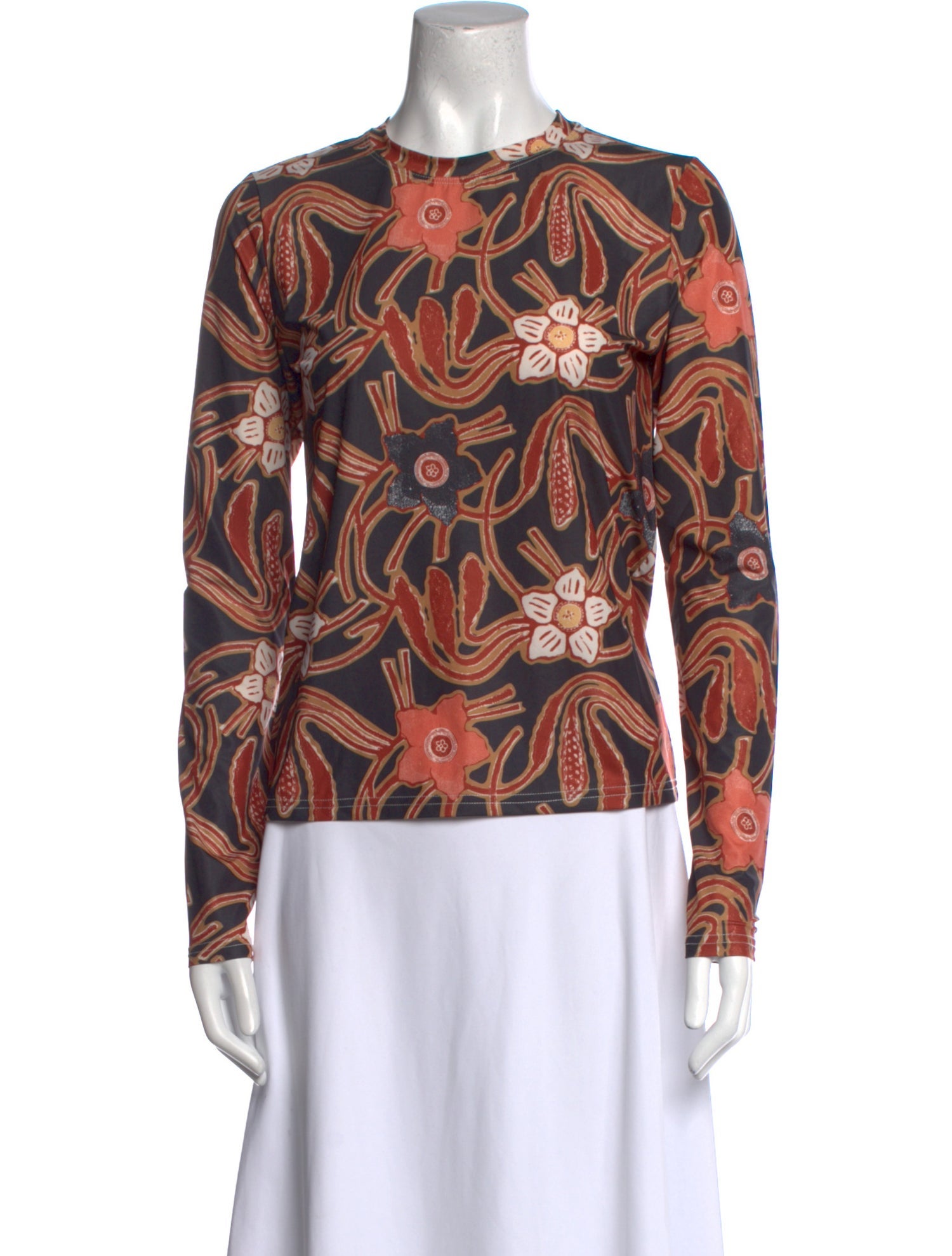 Ulla Johnson Floral Print Crew Neck Top