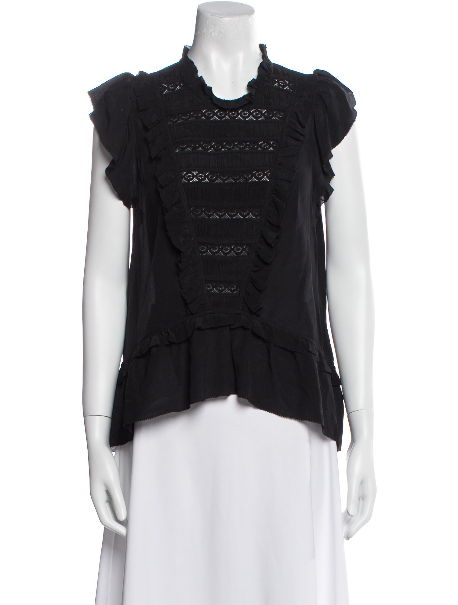 Ulla Johnson Silk Crew Neck Top