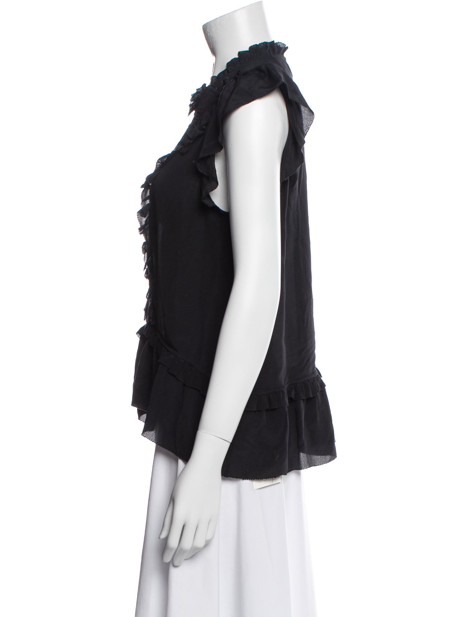 Ulla Johnson Silk Crew Neck Top