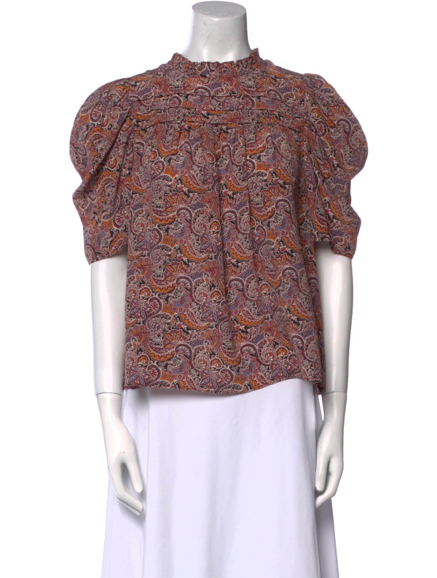 Ulla Johnson Silk Paisley Print Blouse