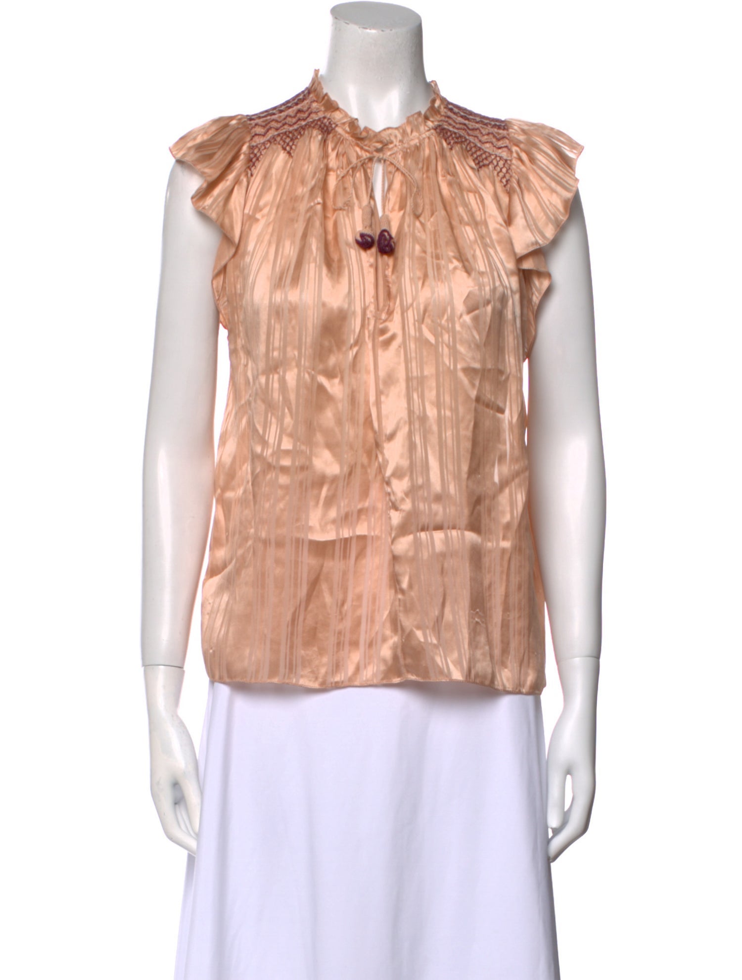 Ulla Johnson Silk Mock Neck Blouse