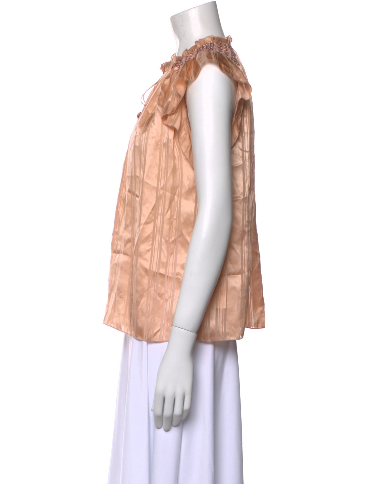 Ulla Johnson Silk Mock Neck Blouse