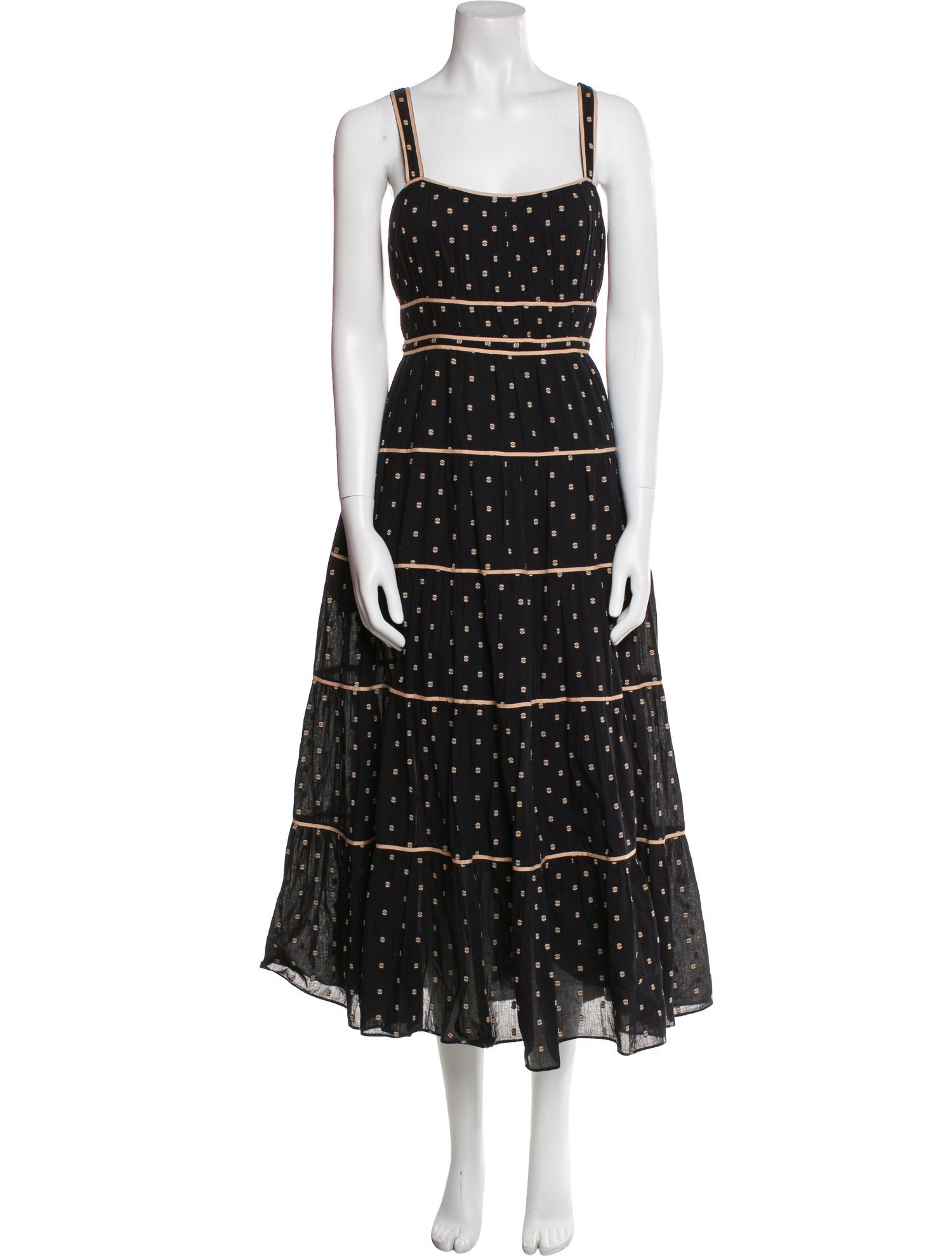 Ulla Johnson Polka Dot Print Long Dress