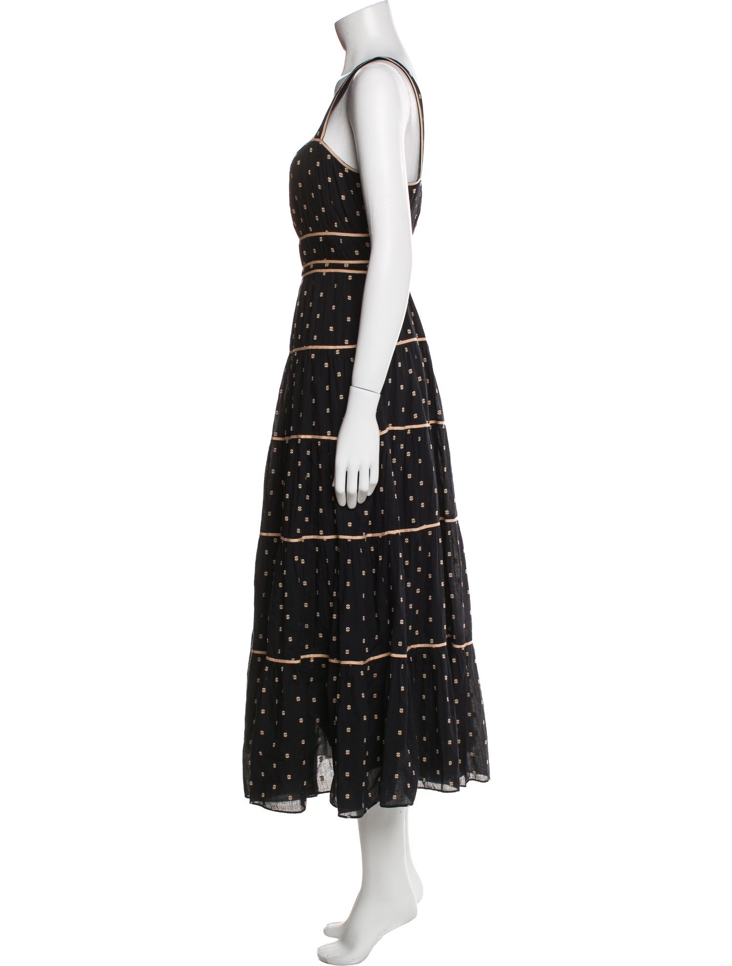 Ulla Johnson Polka Dot Print Long Dress