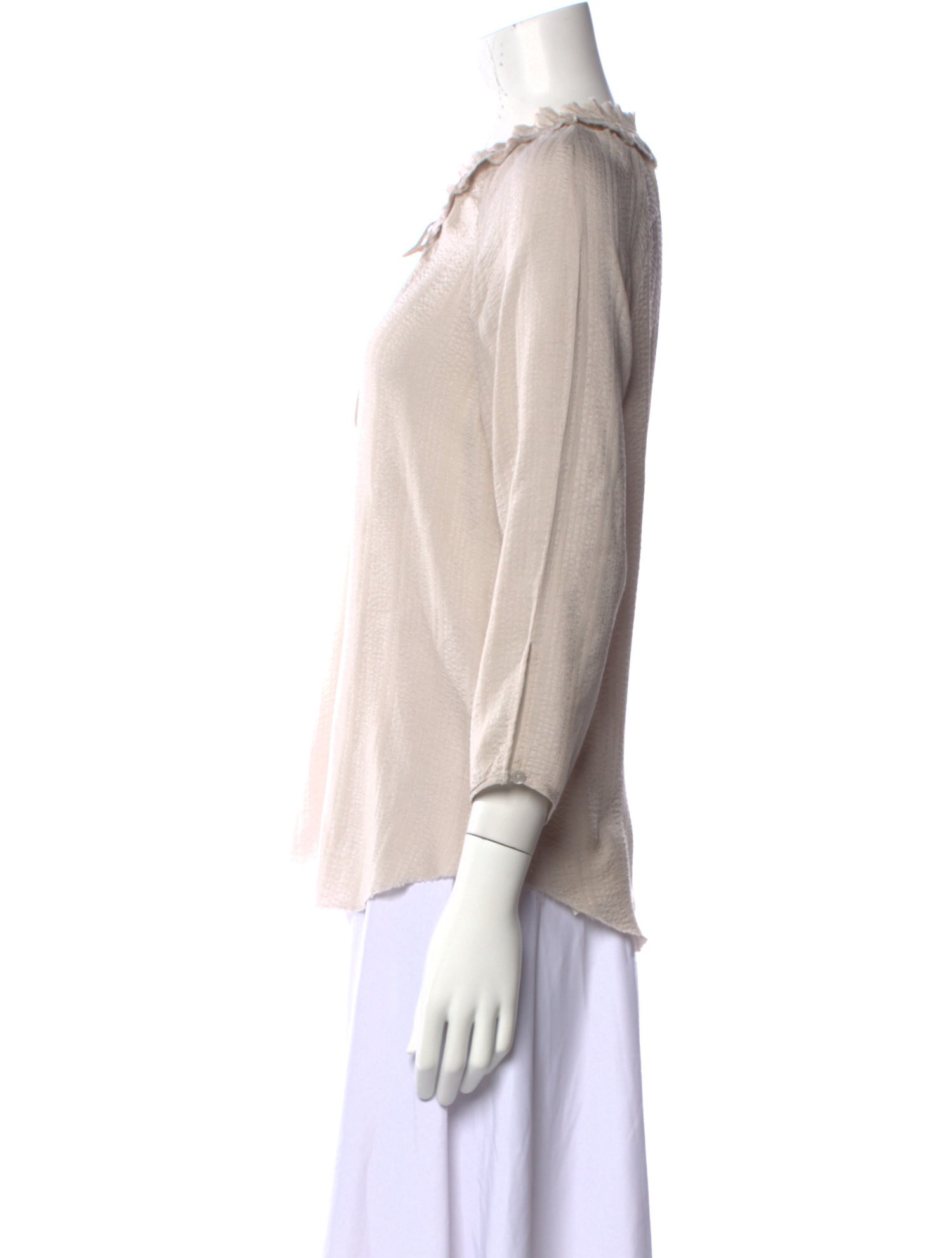 Ulla Johnson V-Neck Three-Quarter Sleeve Blouse