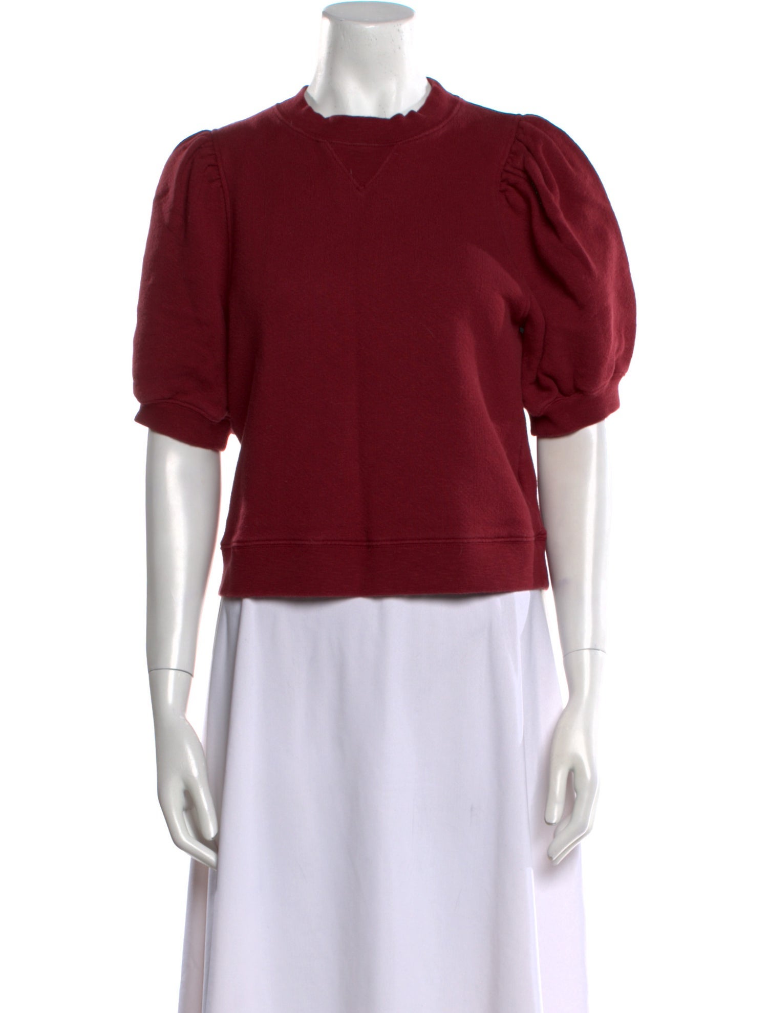 Ulla Johnson Crew Neck Short Sleeve Crop Top