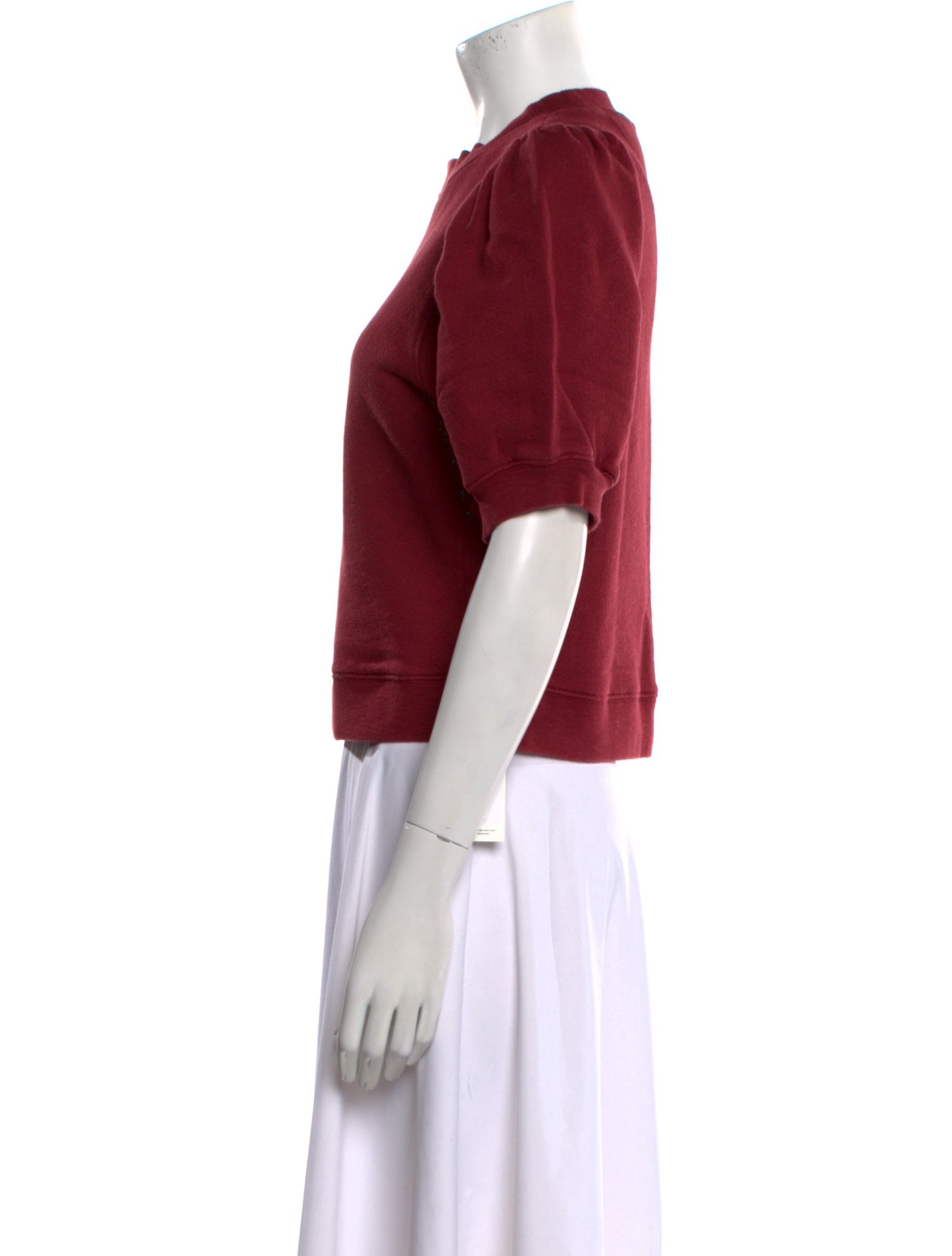 Ulla Johnson Crew Neck Short Sleeve Crop Top