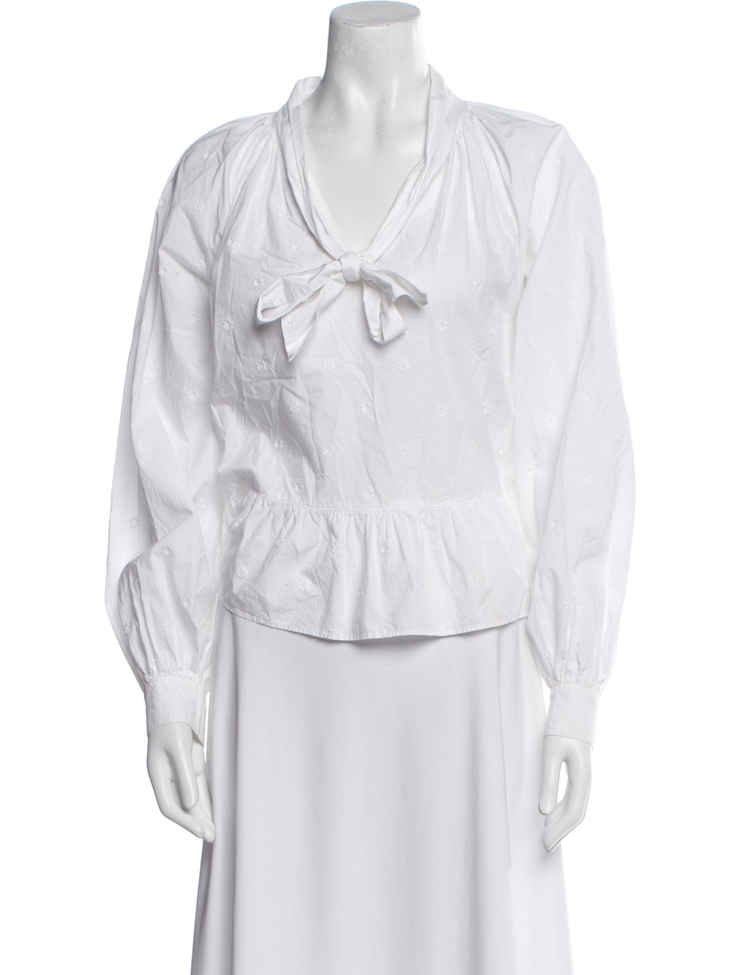 Ulla Johnson V-Neck Long Sleeve Blouse