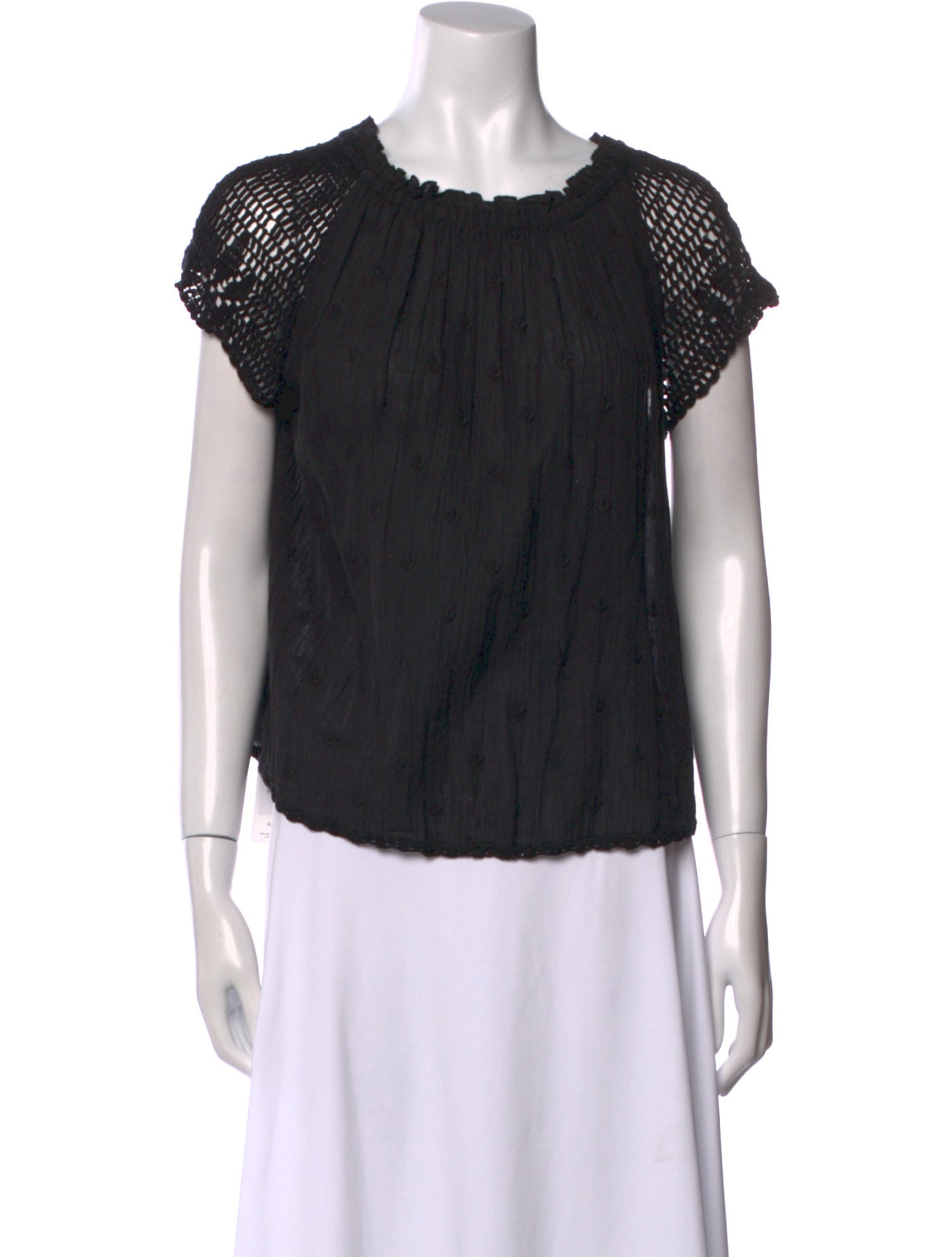 Ulla Johnson Scoop Neck Short Sleeve Top