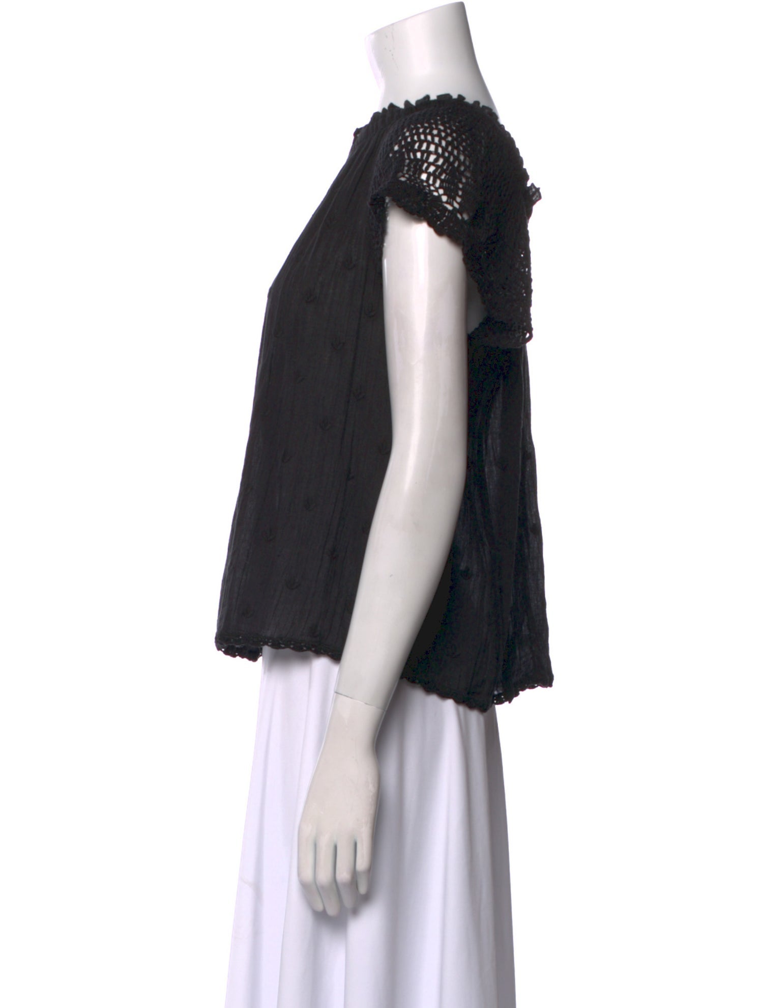 Ulla Johnson Scoop Neck Short Sleeve Top