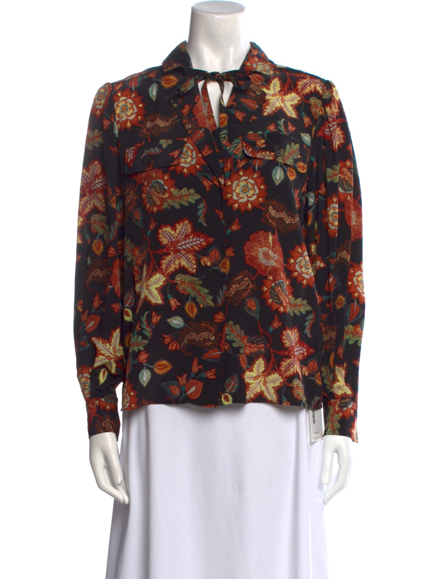 Ulla Johnson Silk Floral Print Blouse