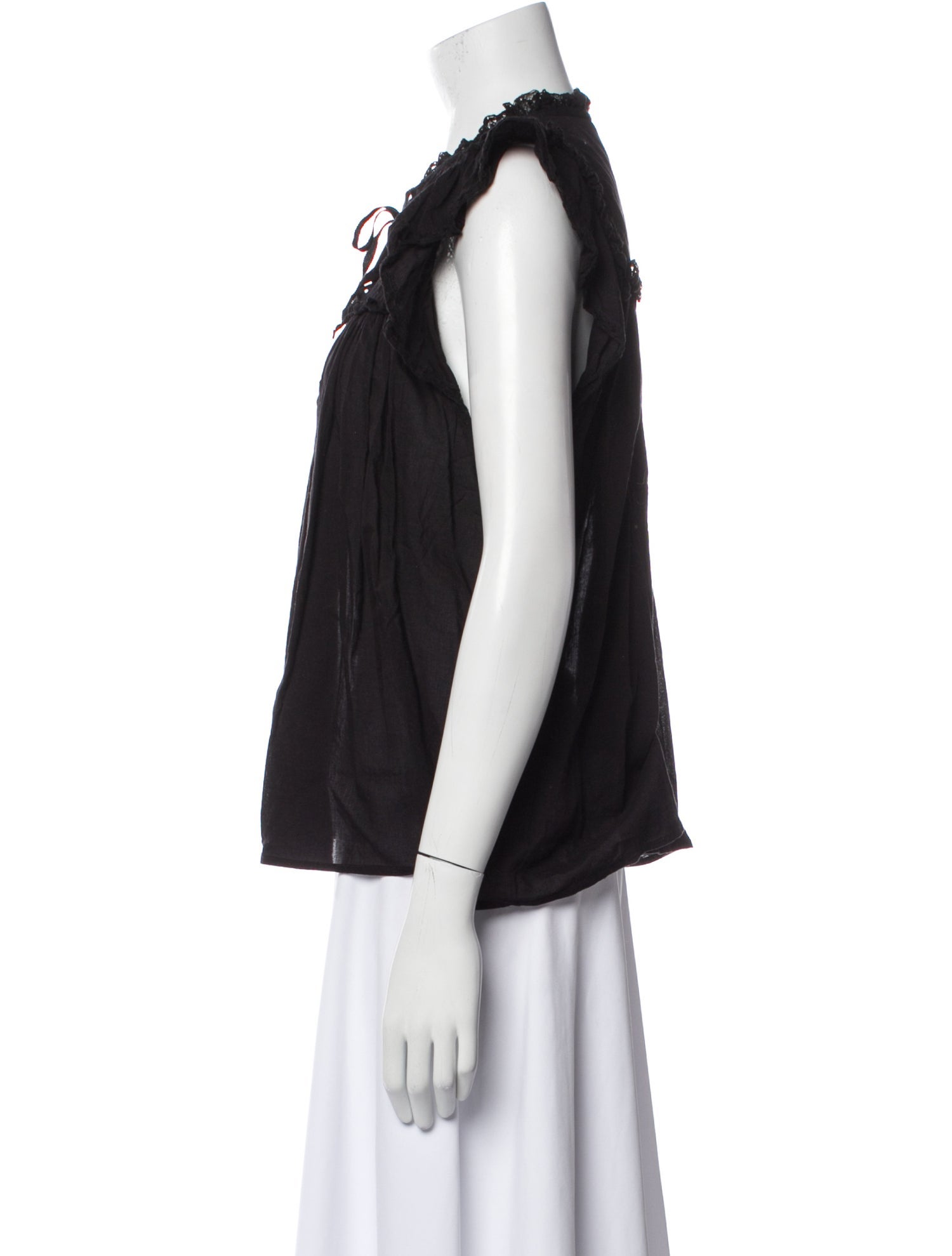 Ulla Johnson V-Neck Short Sleeve Blouse