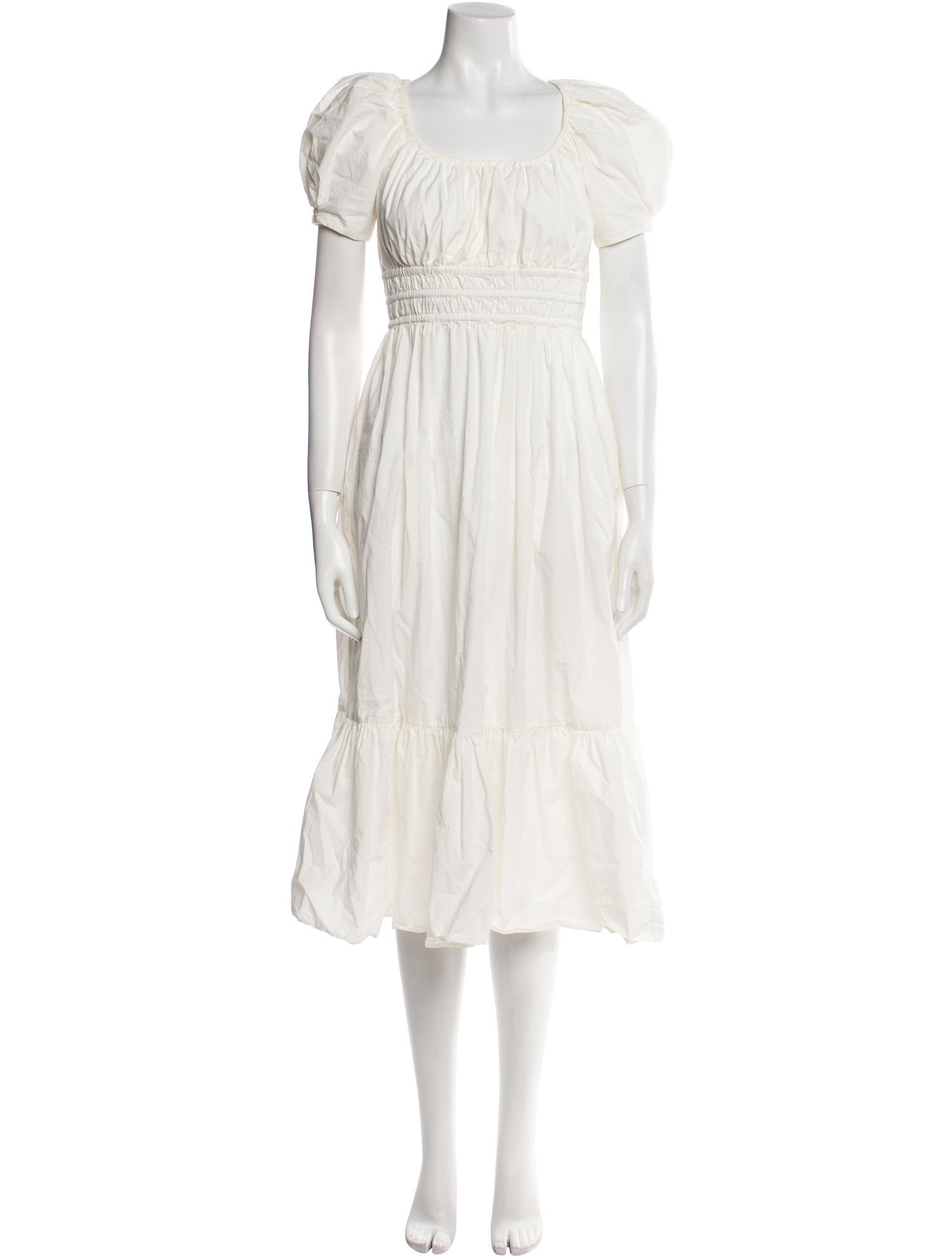 Ulla Johnson Scoop Neck Midi Length Dress