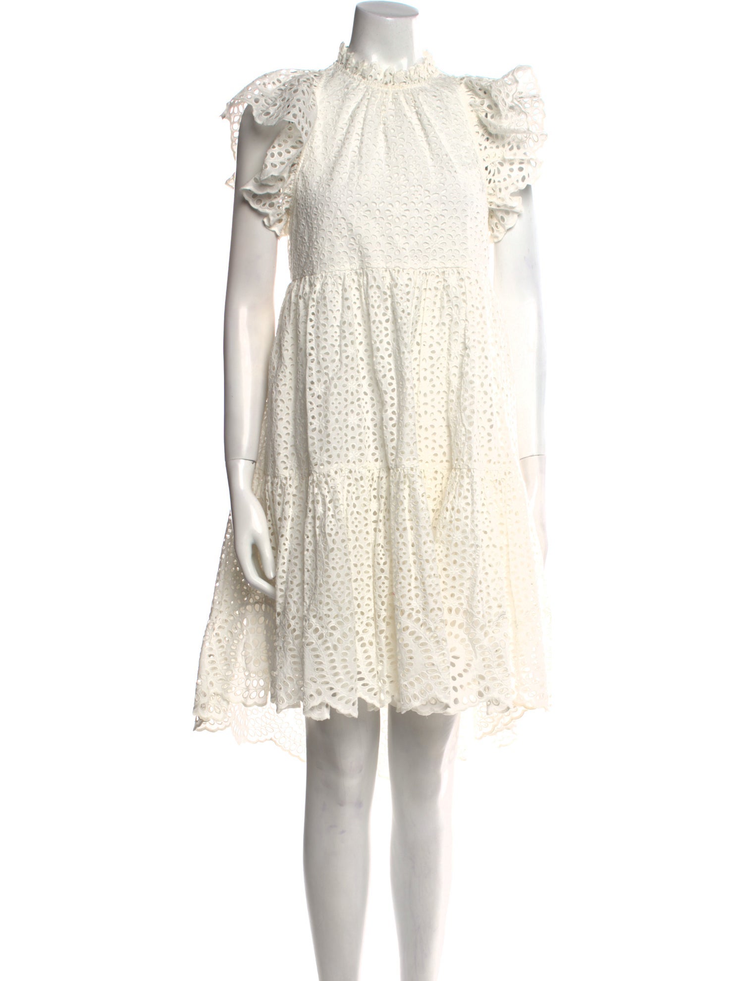 Ulla Johnson Mock Neck Knee-Length Dress