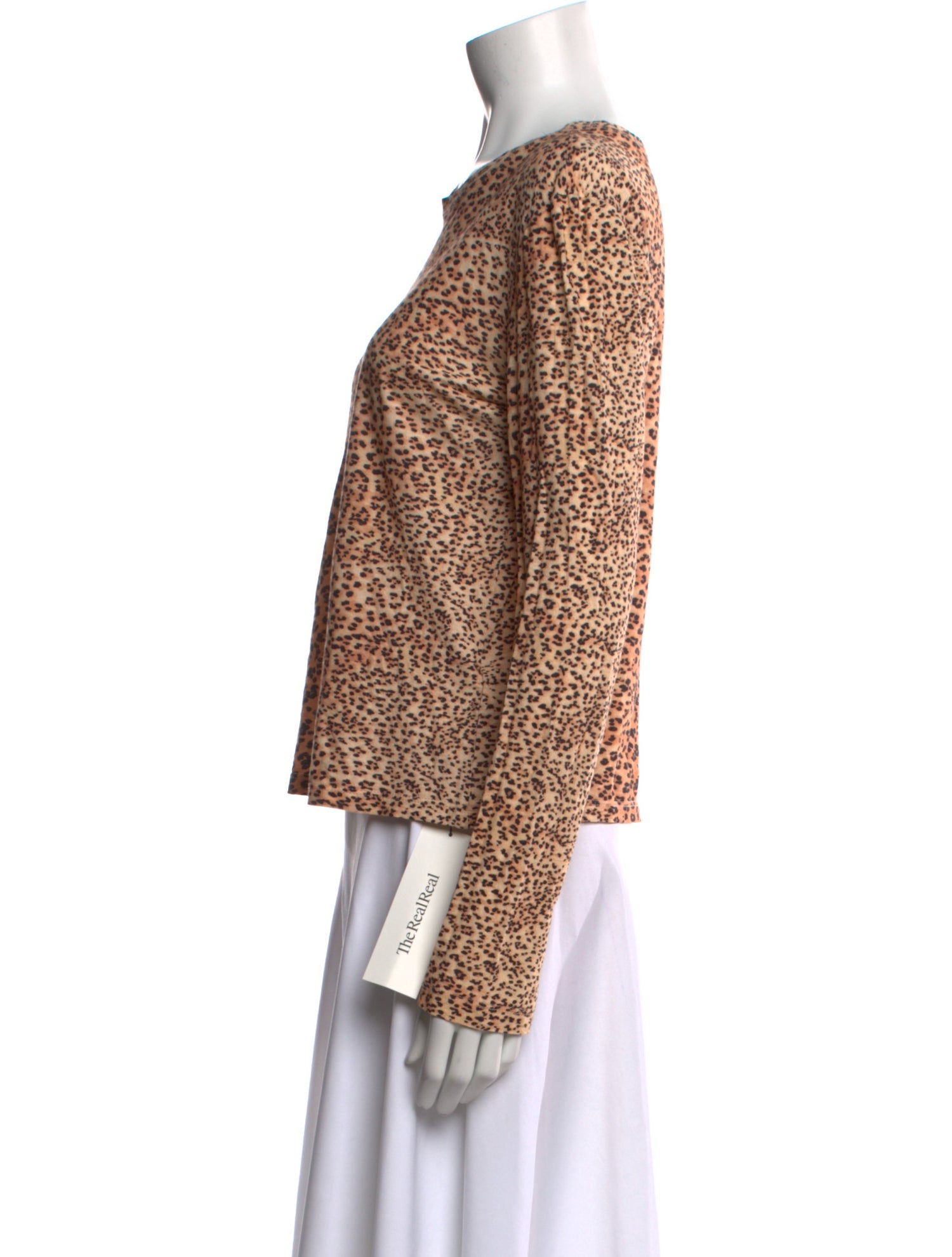 Ulla Johnson Animal Print Crew Neck Top