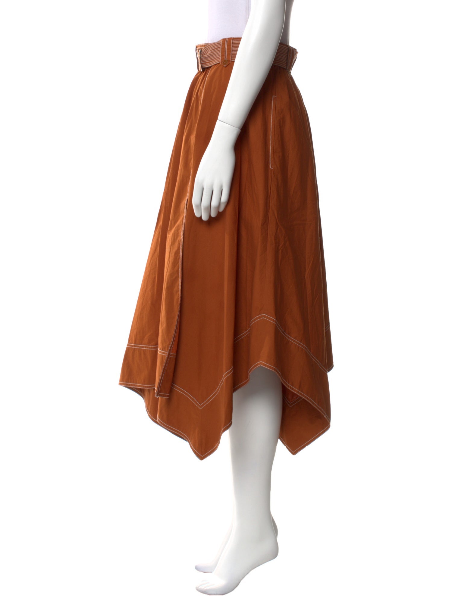 Ulla Johnson Pleated Accents Midi Length Skirt