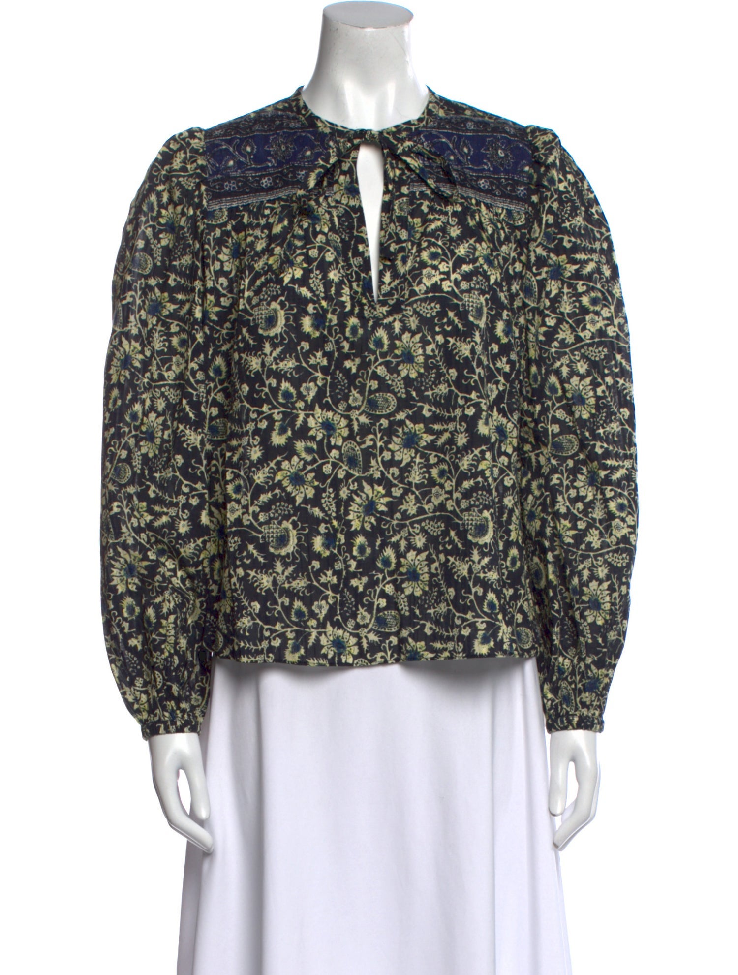 Ulla Johnson Floral Print V-Neck Blouse
