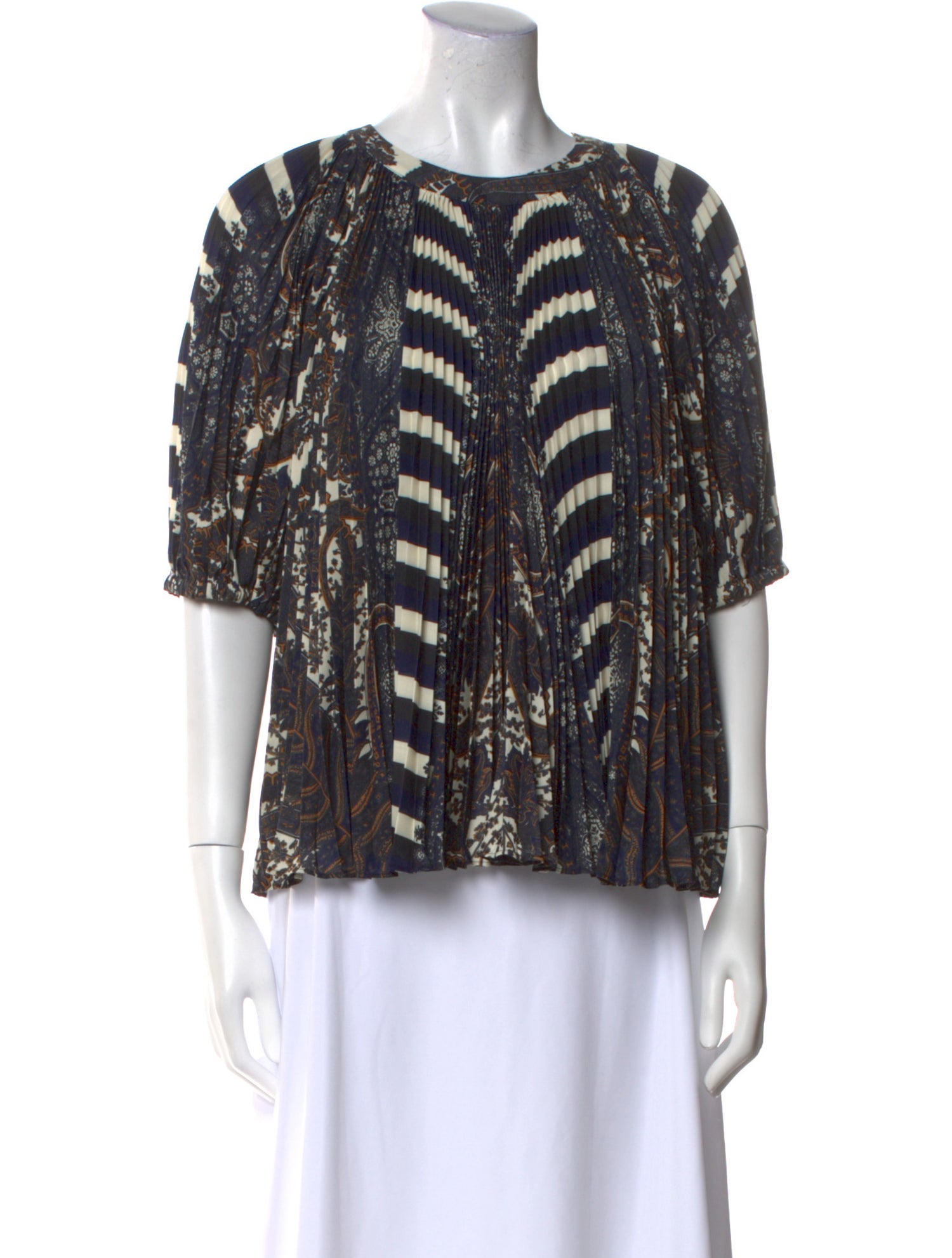 Ulla Johnson Printed Crew Neck Blouse w/ Tags