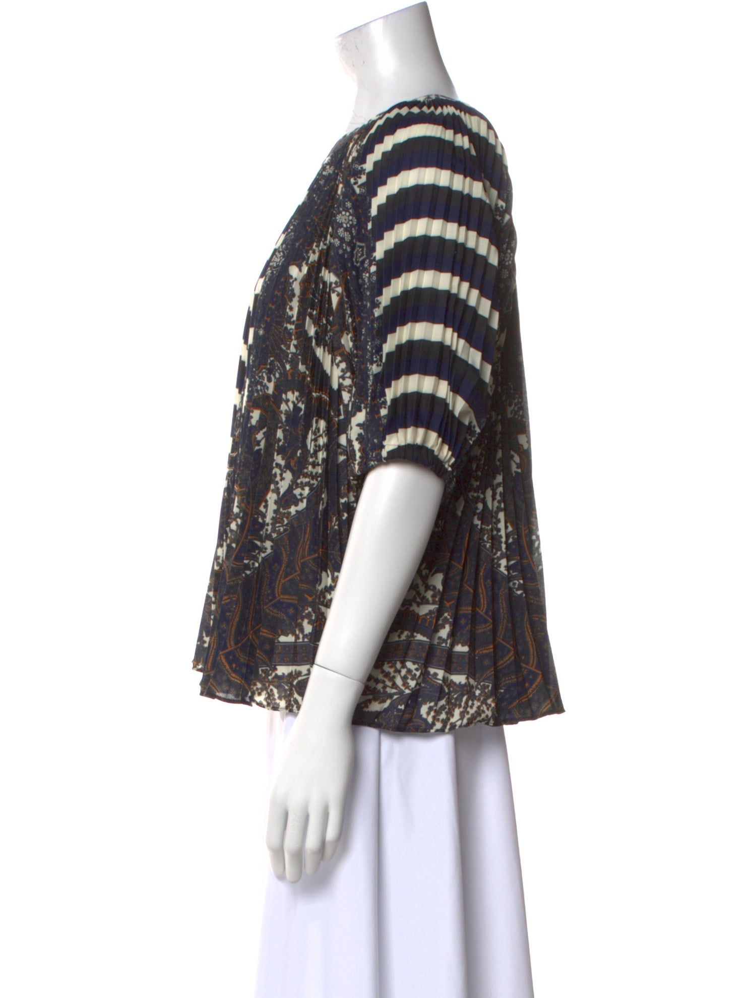 Ulla Johnson Printed Crew Neck Blouse w/ Tags