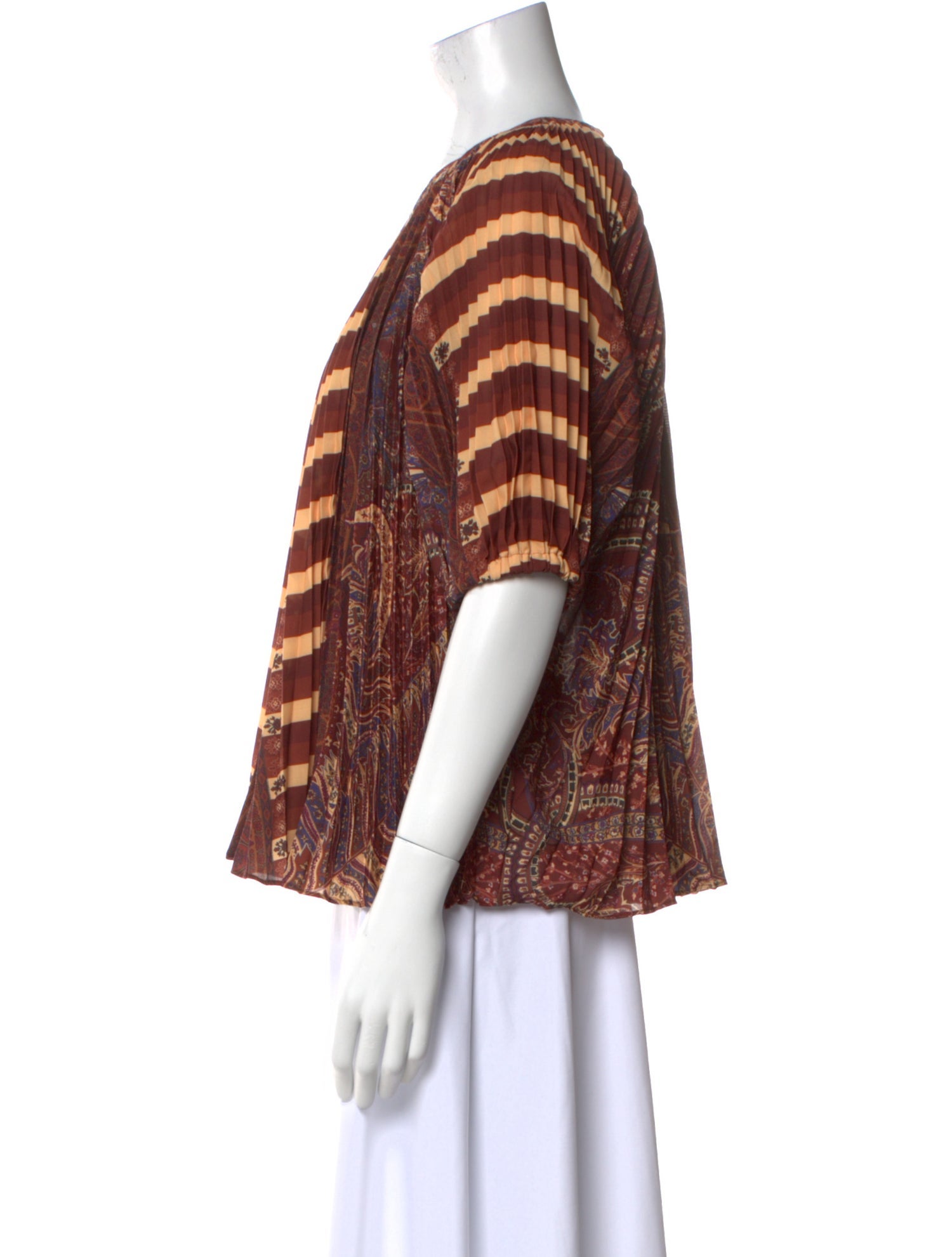 Ulla Johnson Printed Scoop Neck Blouse w/ Tags