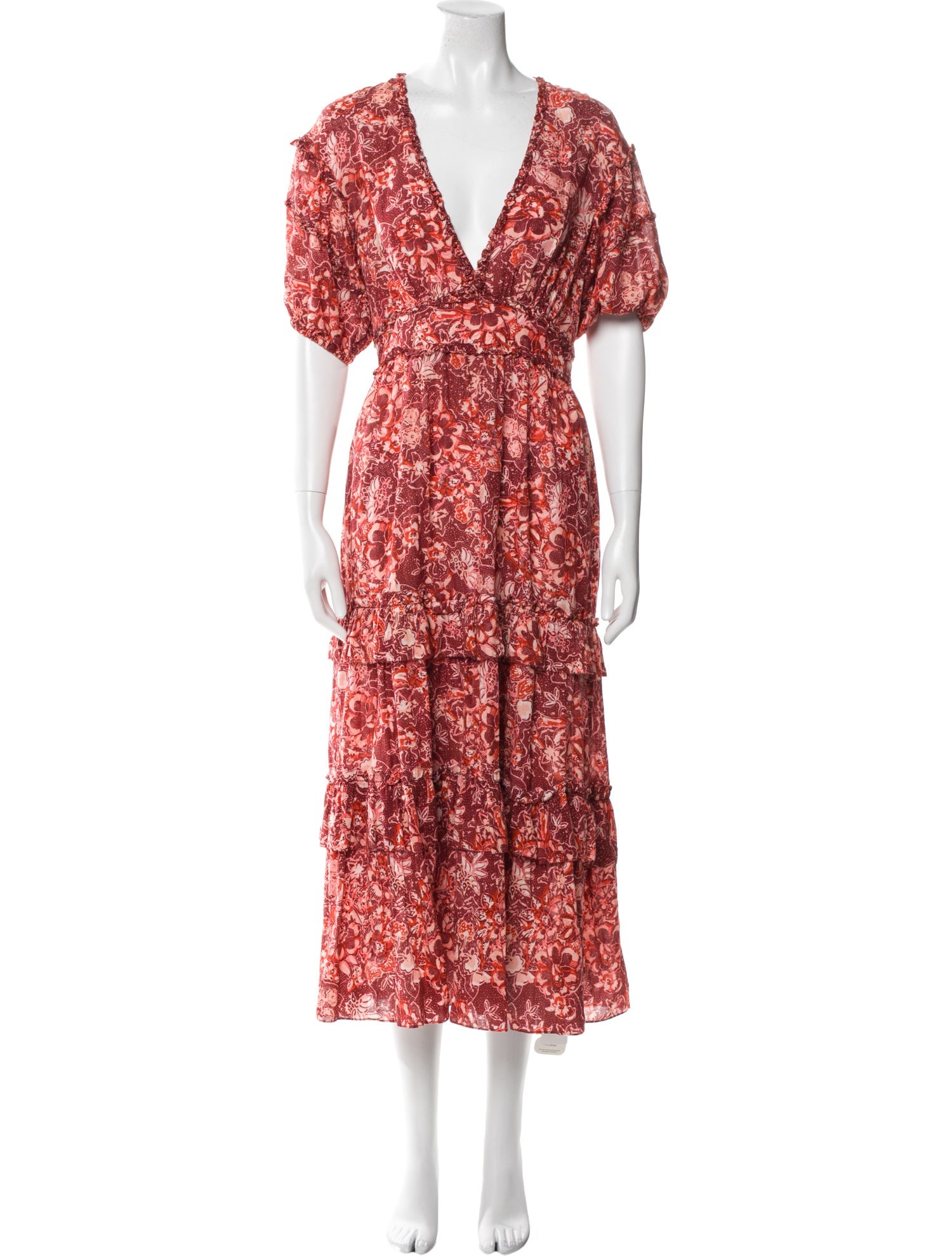 Ulla Johnson Floral Print Midi Length Dress