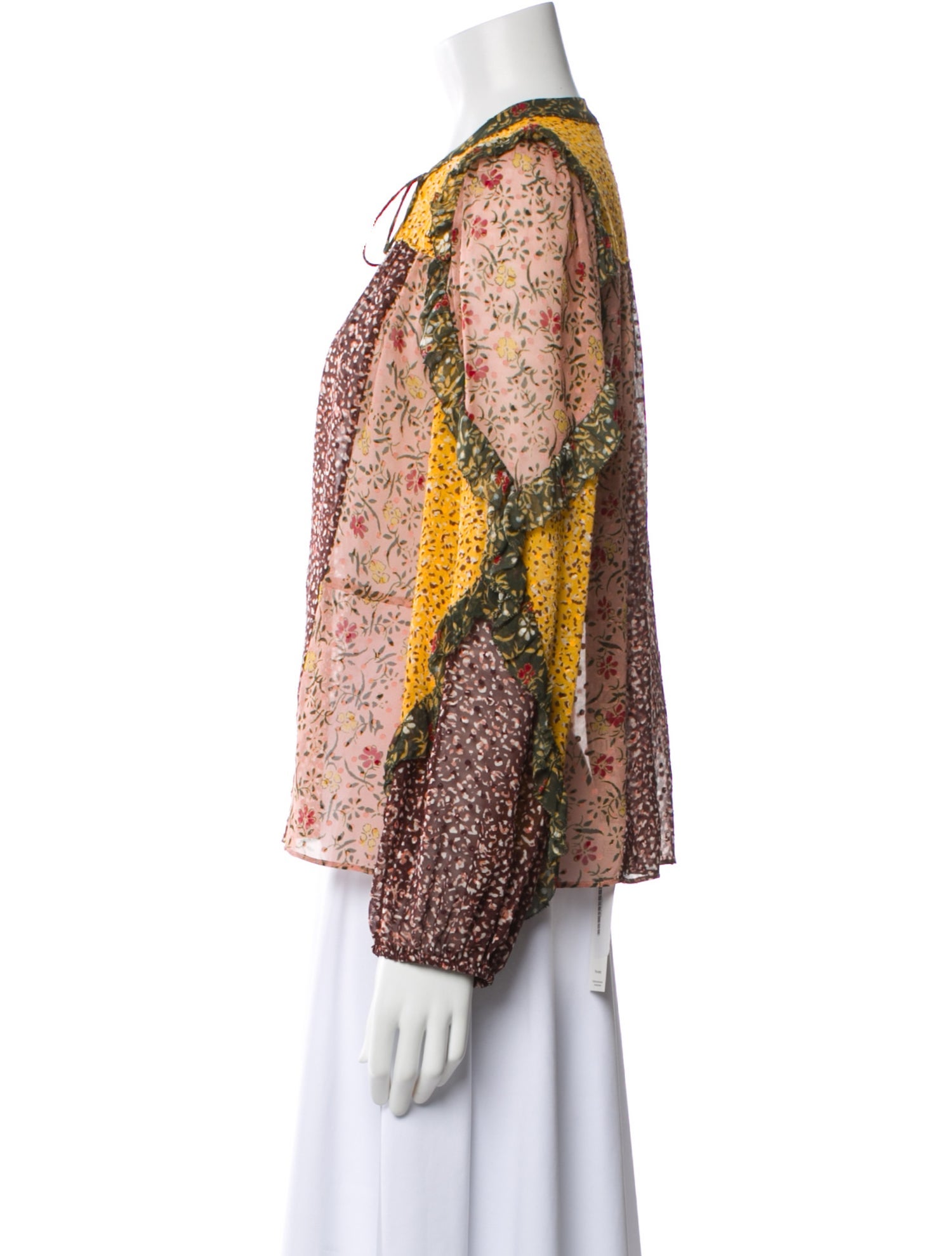 Ulla Johnson Silk Floral Print Blouse