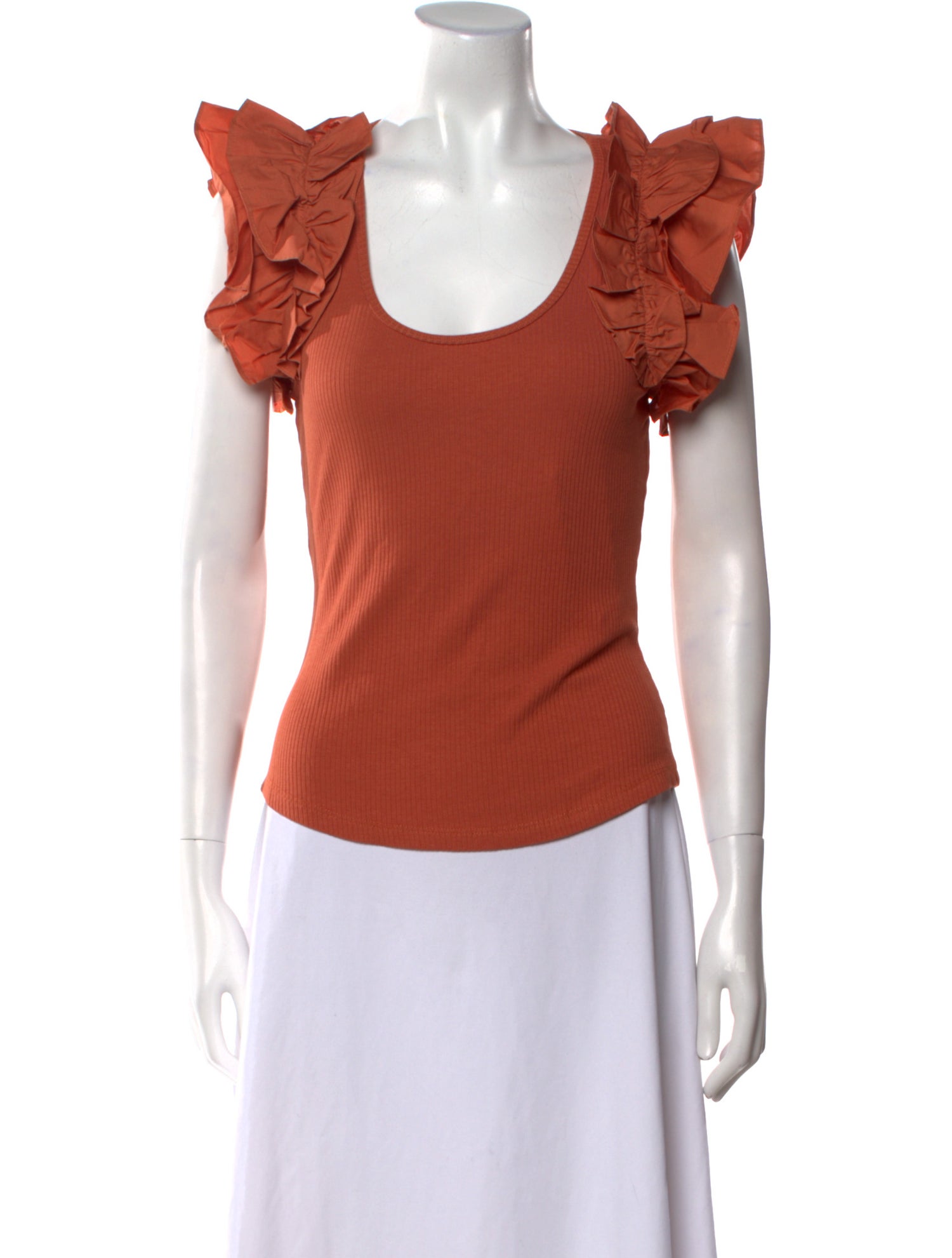 Ulla Johnson Scoop Neck Short Sleeve Top