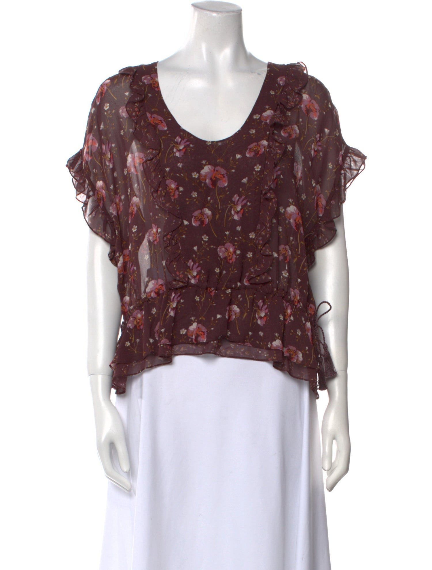 Ulla Johnson Silk Floral Print Blouse